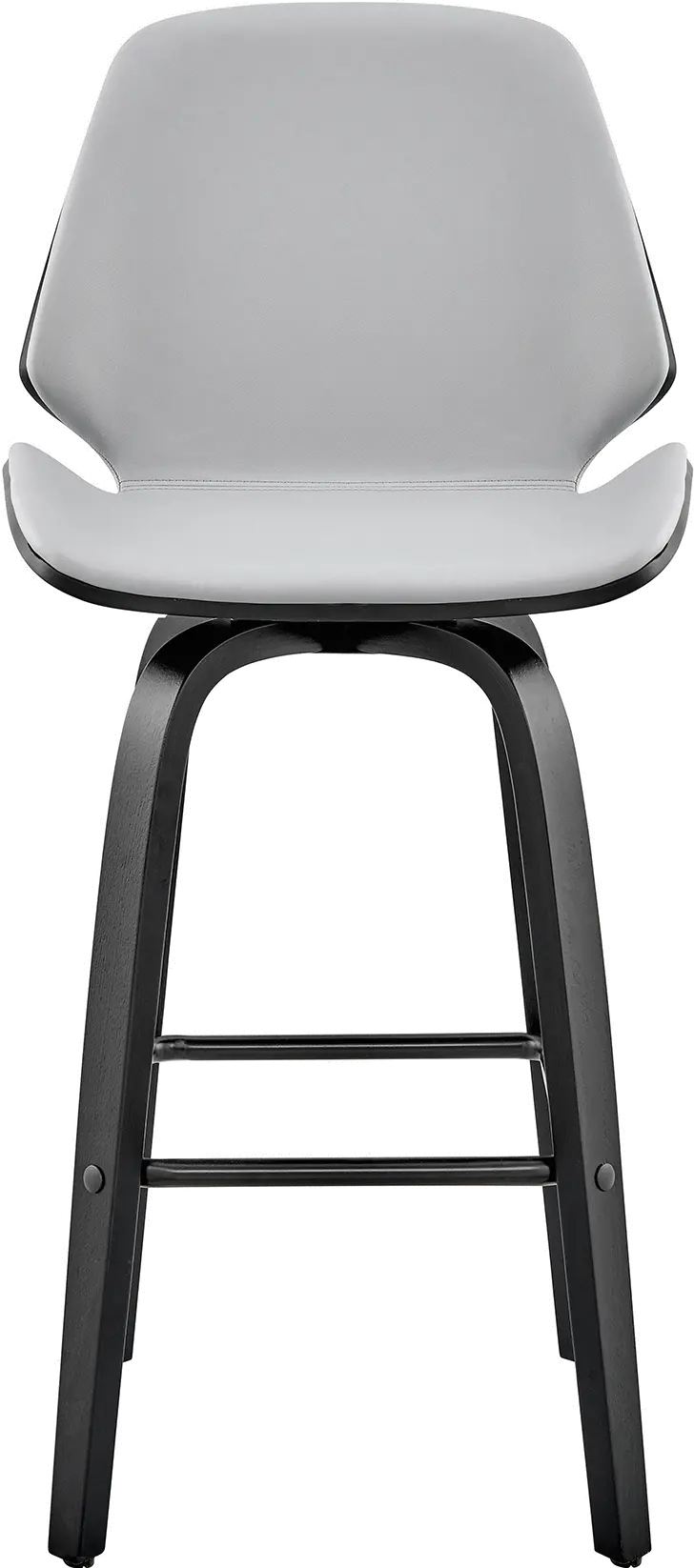 LCAABABLGR26 Arabela Gray and Black Swivel Counter Height Stool-3