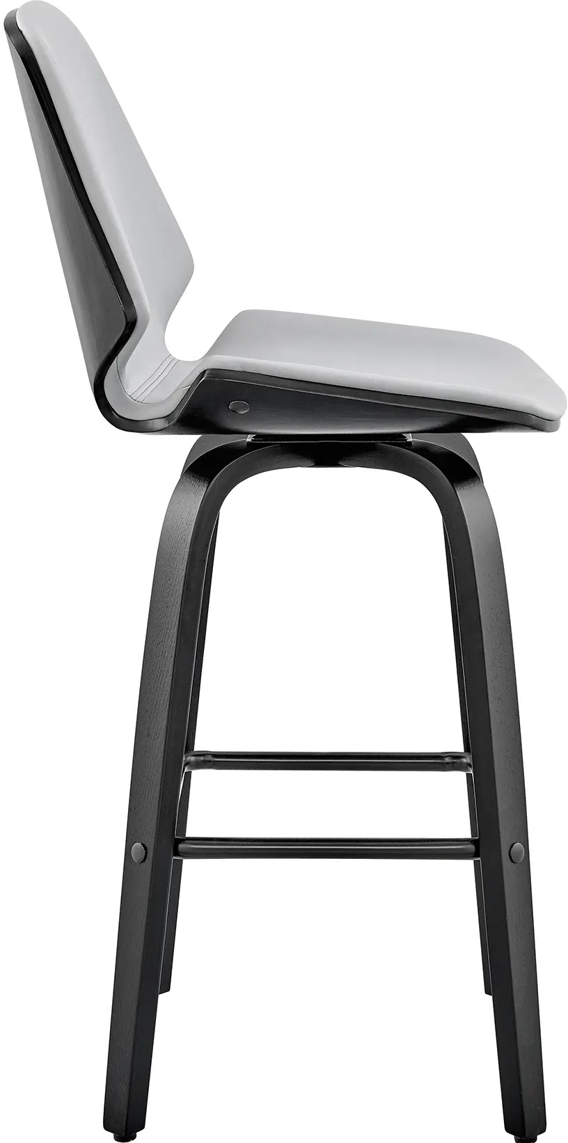LCAABABLGR26 Arabela Gray and Black Swivel Counter Height Stool-4