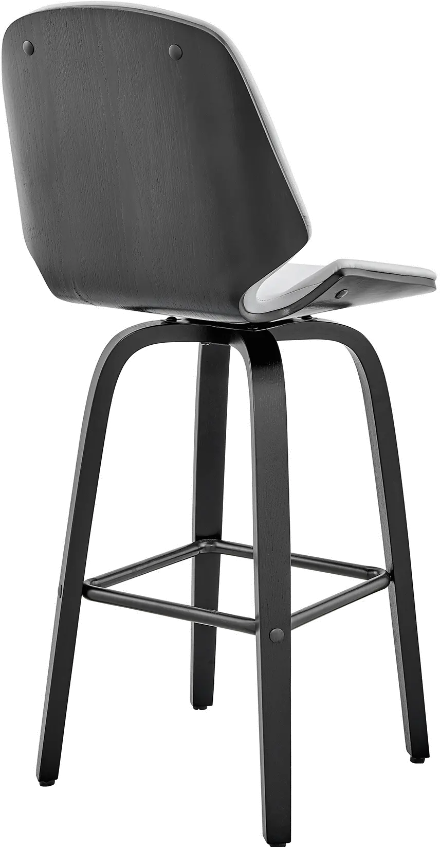 LCAABABLGR26 Arabela Gray and Black Swivel Counter Height Stool-5