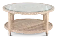 Morgan Natural Glass Top Coffee Table