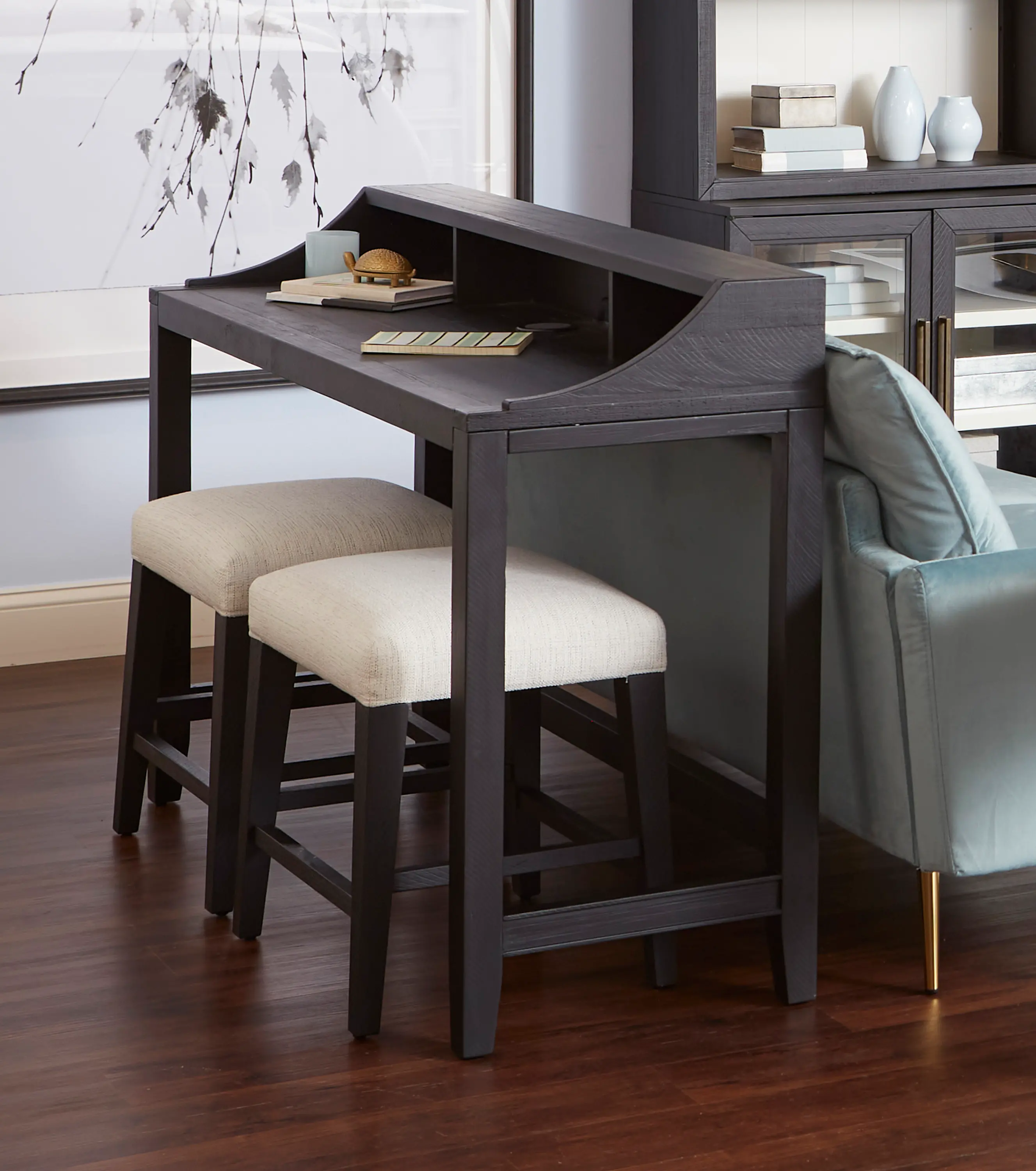 Callahan Domino Black and Cream Stool-2
