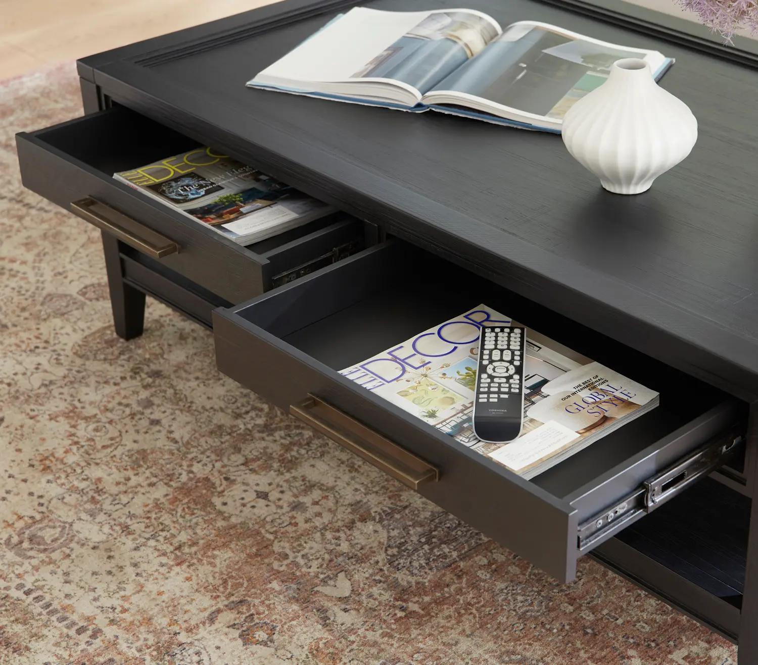 Callahan Black Coffee Table-8