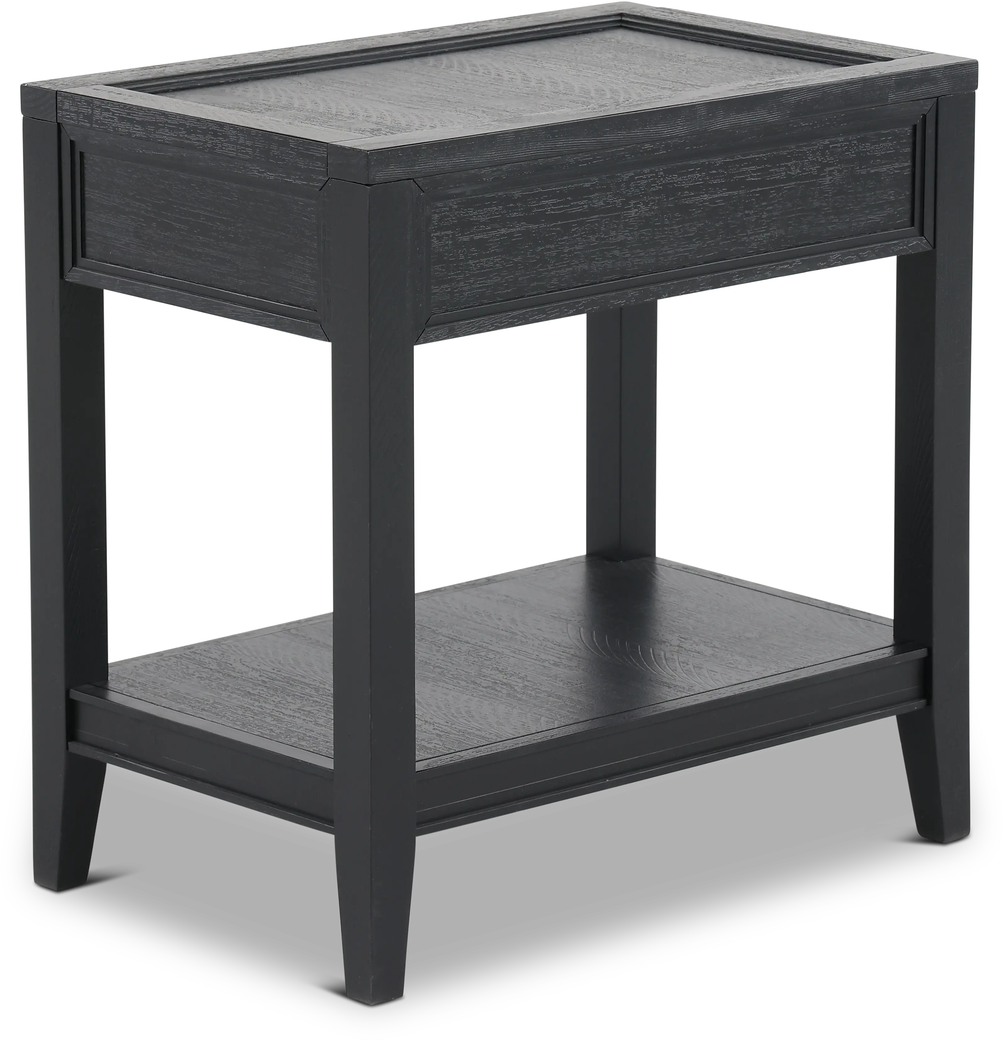 Callahan Black Chairside Table-1