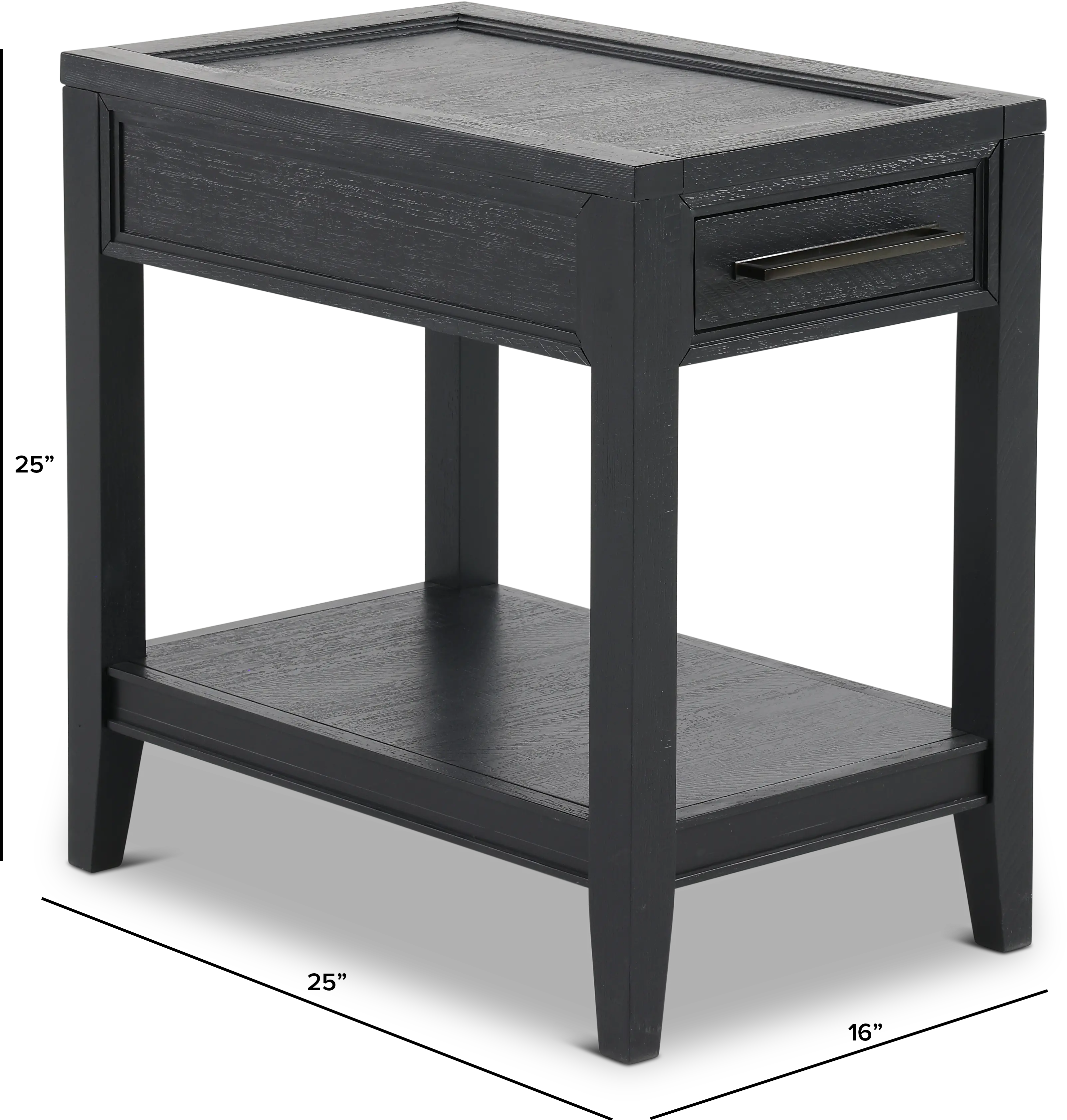 Callahan Black Chairside Table-8