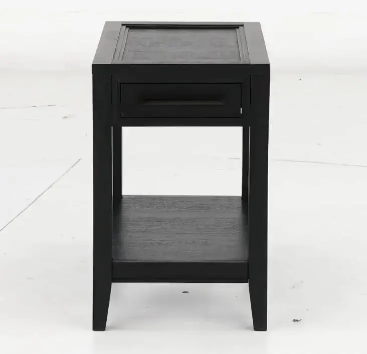 Callahan Black Chairside Table-9