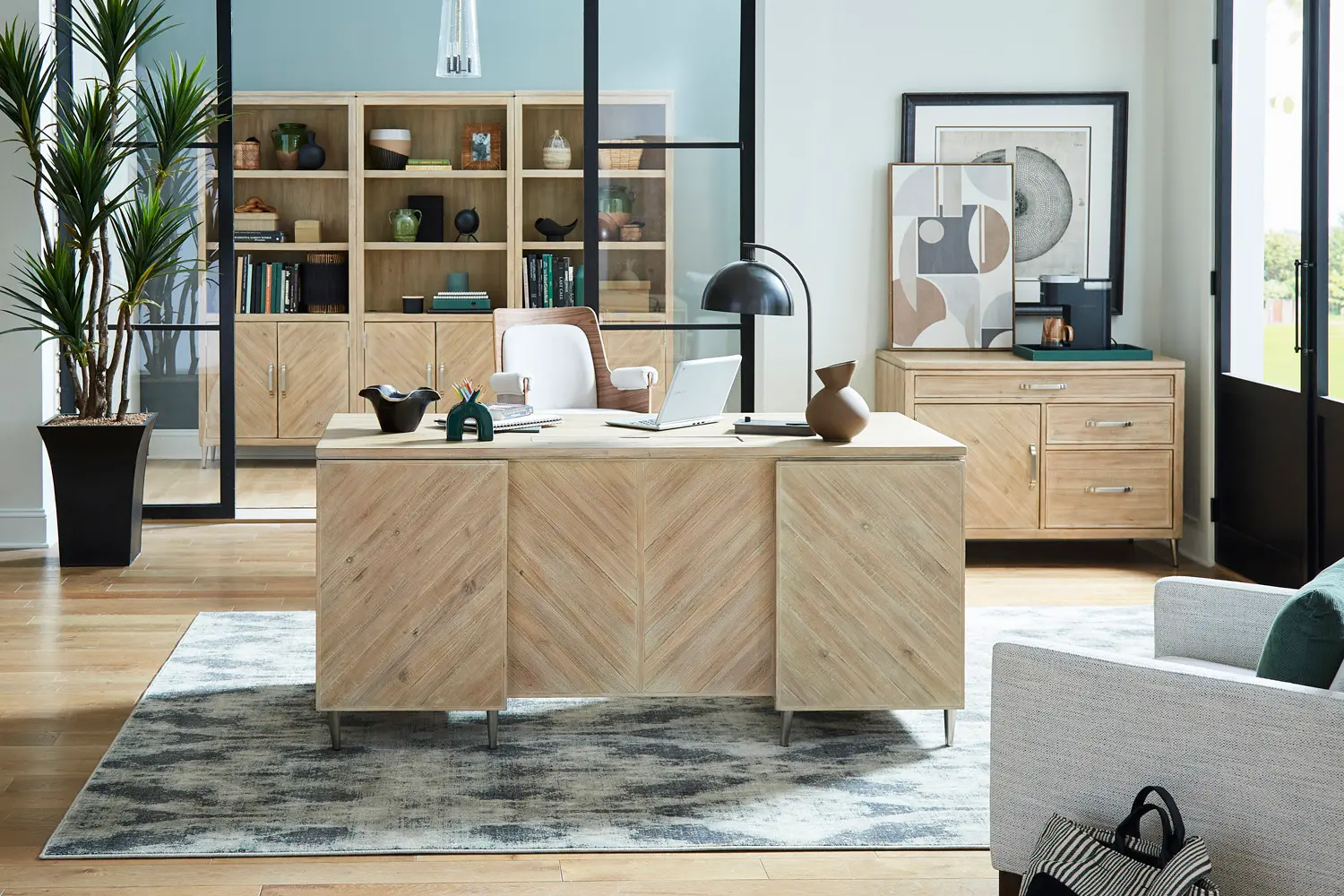 Morgan Acacia Wood Executive Desk-2