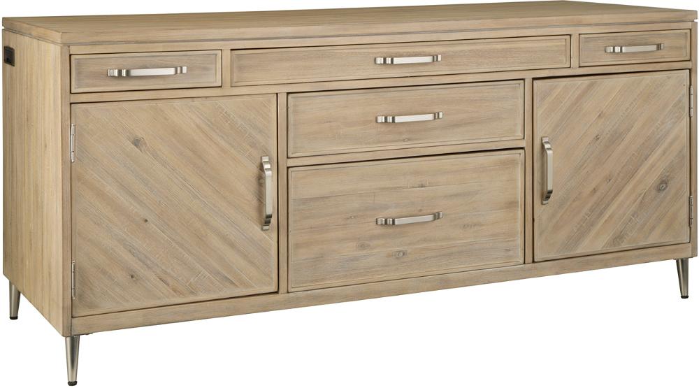 Morgan Acacia Wood Credenza Desk