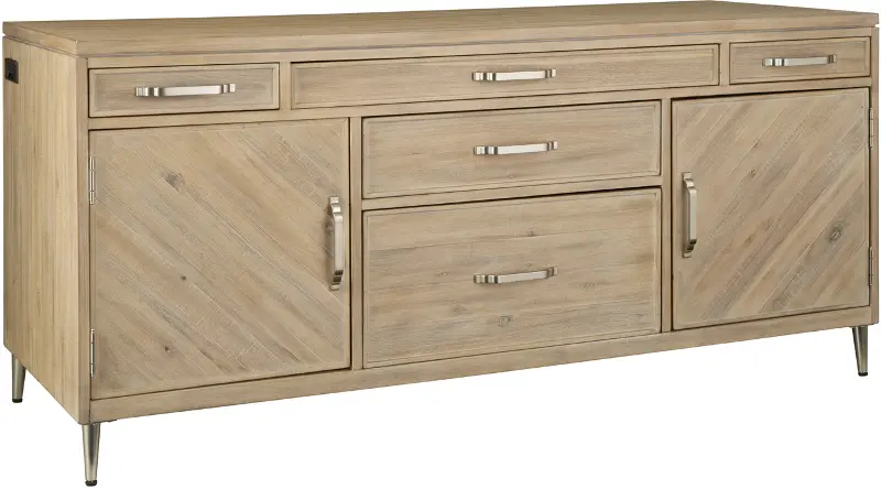 Morgan Acacia Wood Credenza Desk