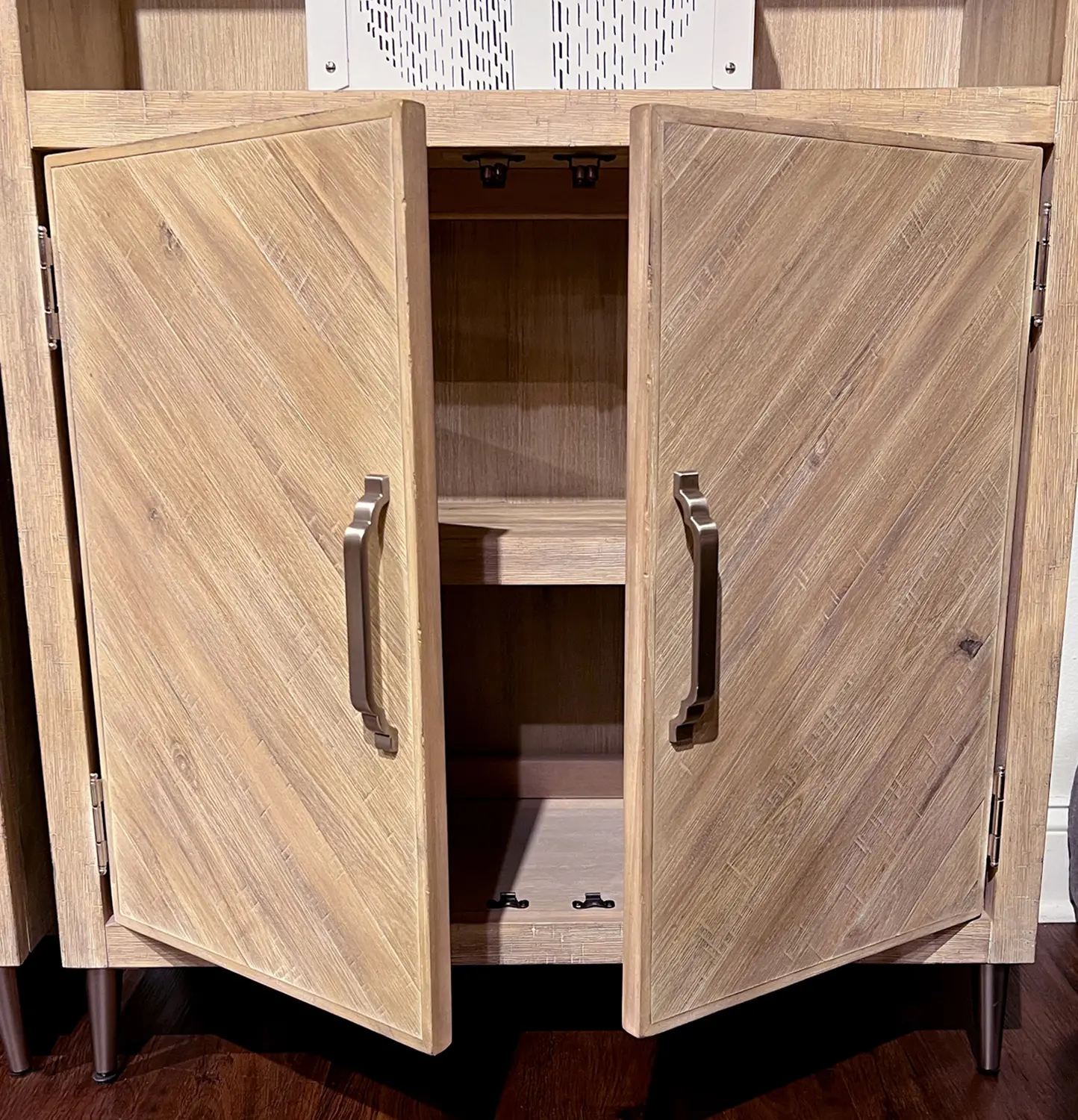 Morgan Acacia Wood Door Bookcase-3