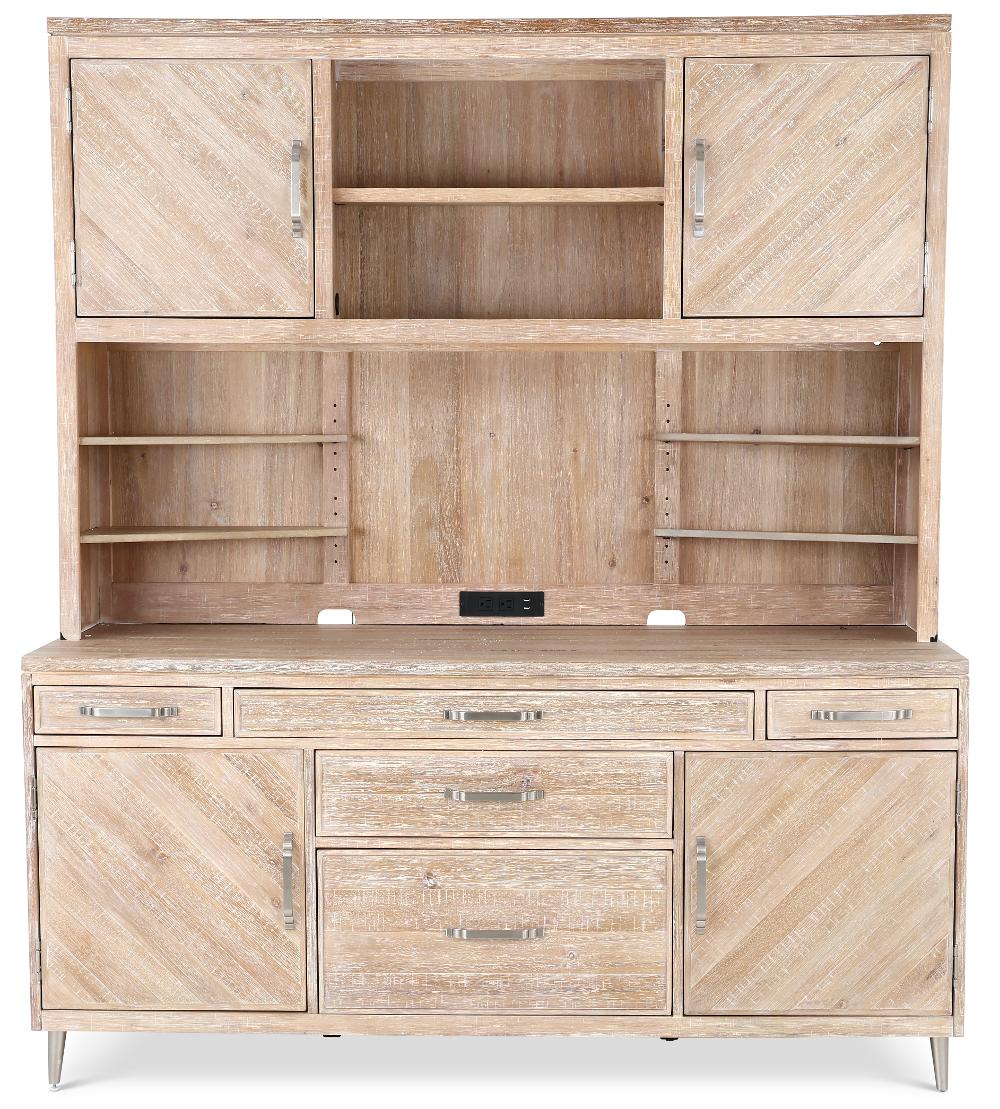 Morgan Light Brown Credenza Hutch