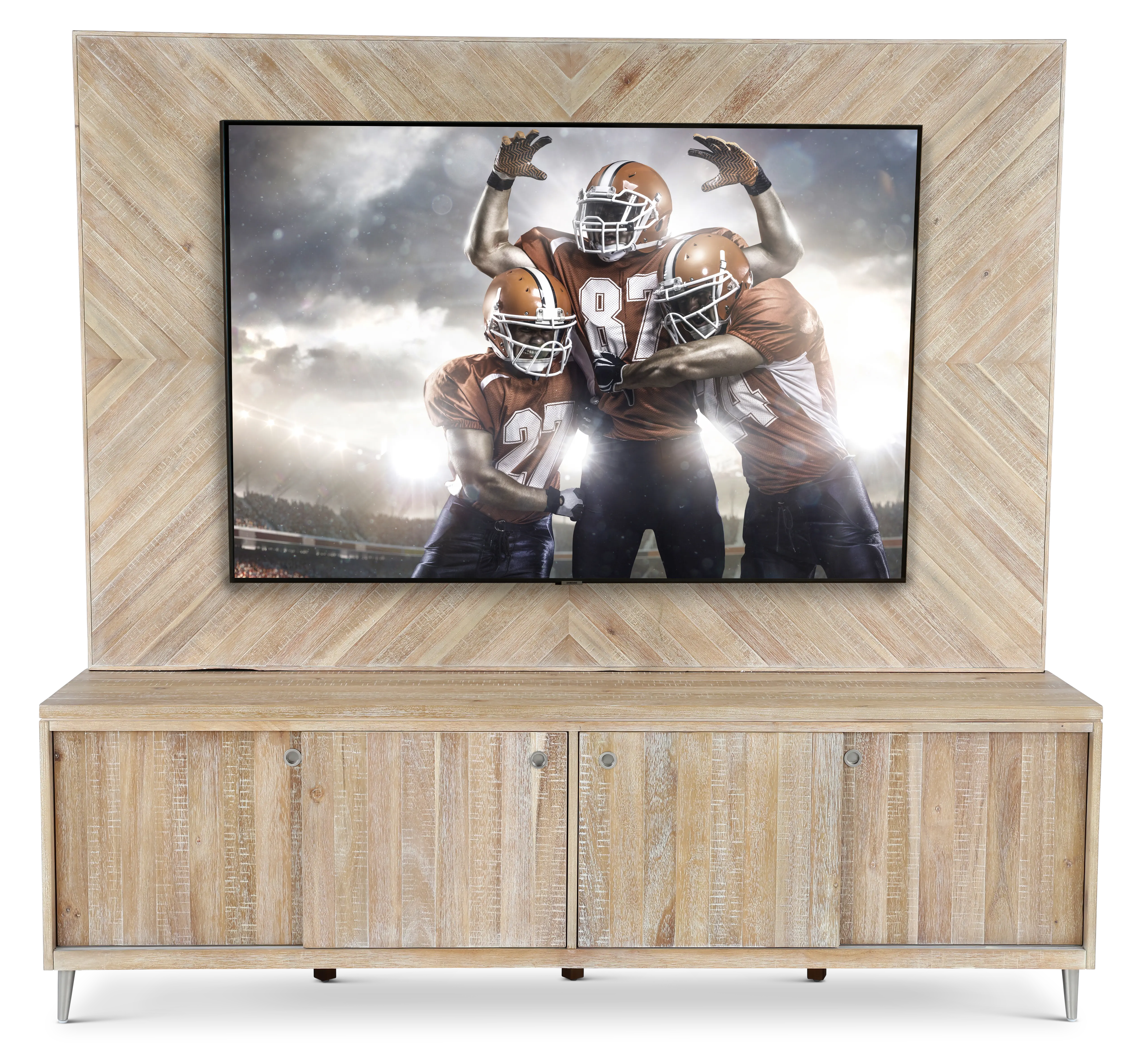 Morgan  Acacia Wood Entertainment Wall-10