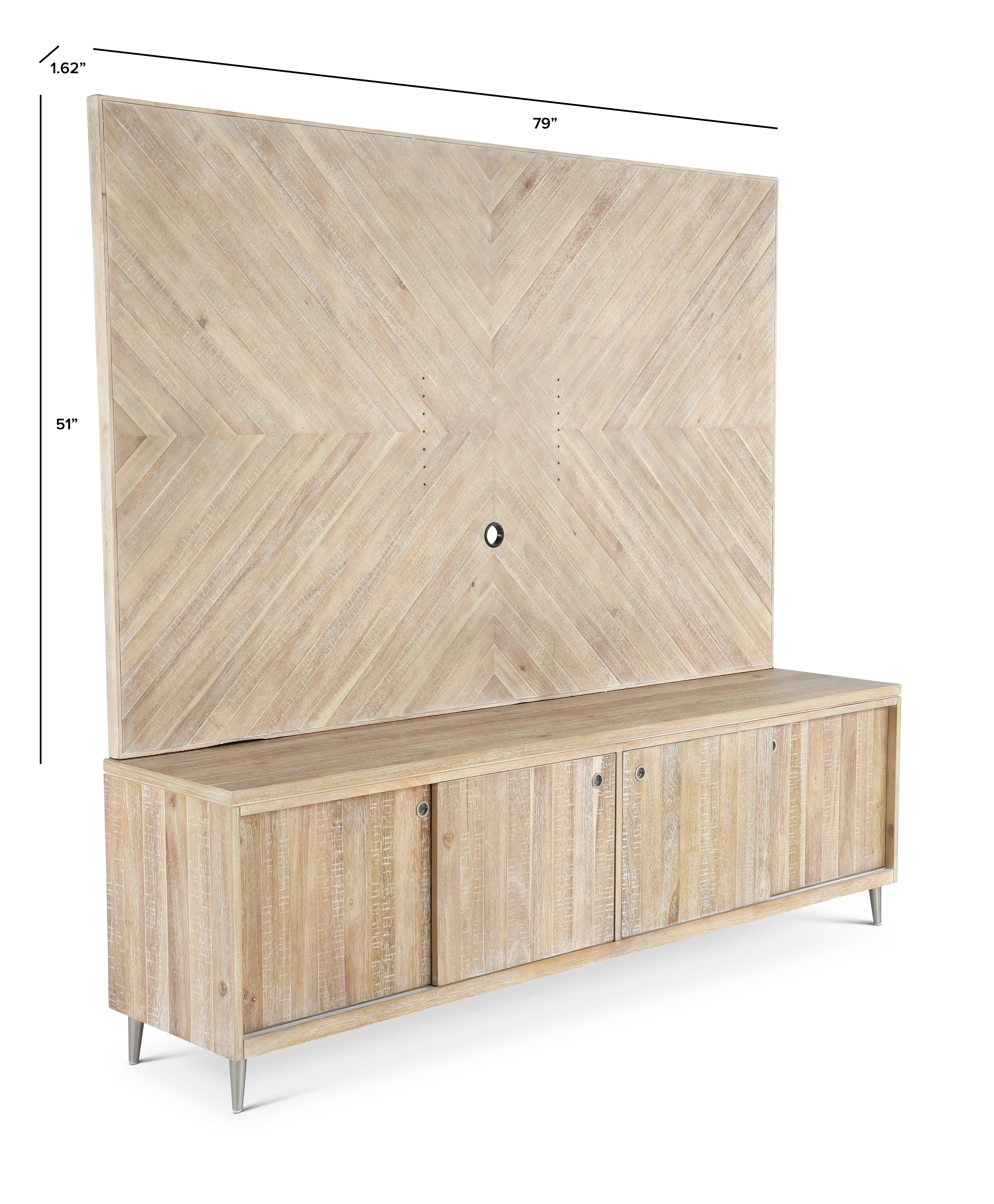 Morgan  Acacia Wood Entertainment Wall-3