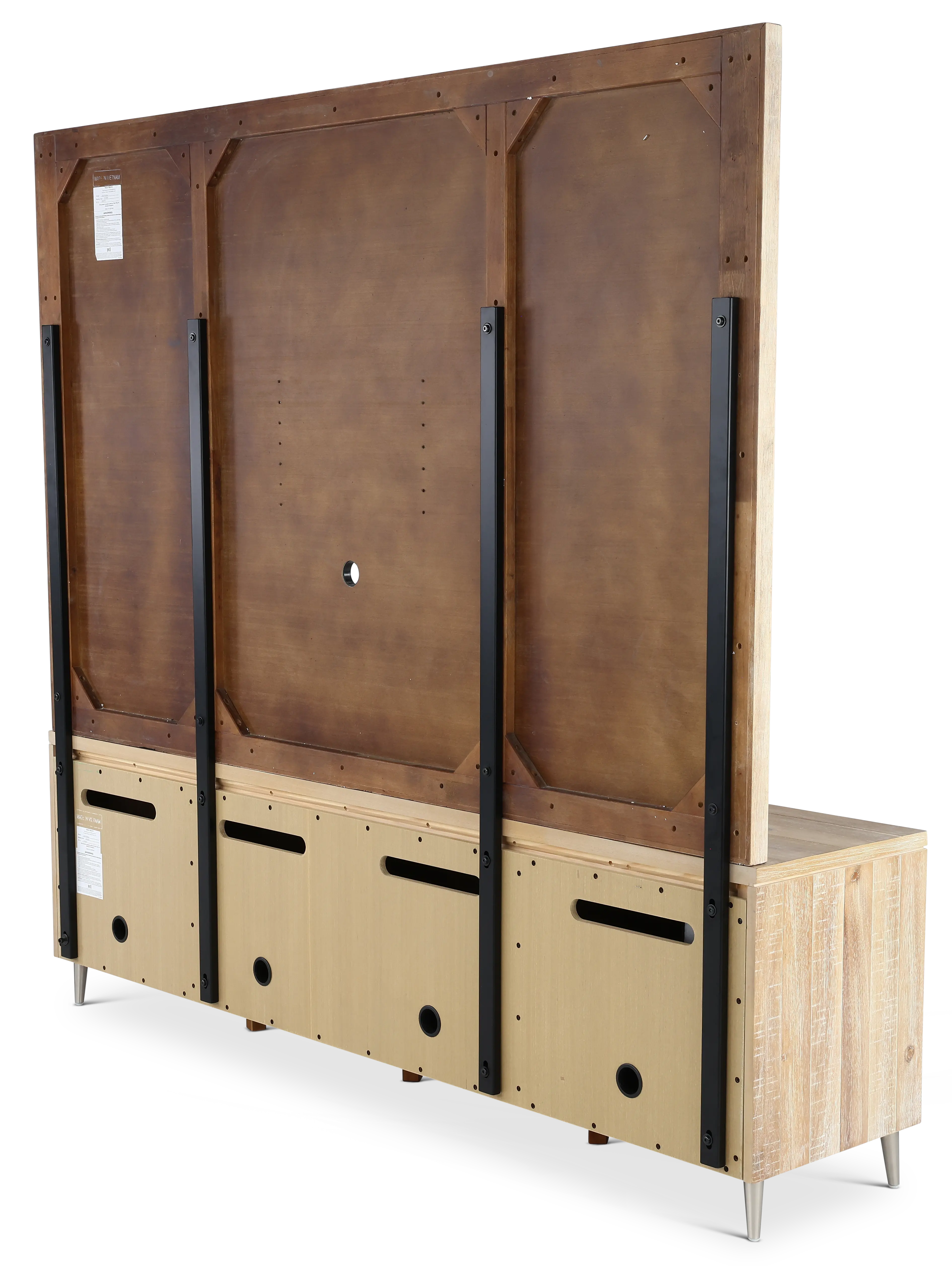 Morgan  Acacia Wood Entertainment Wall-7