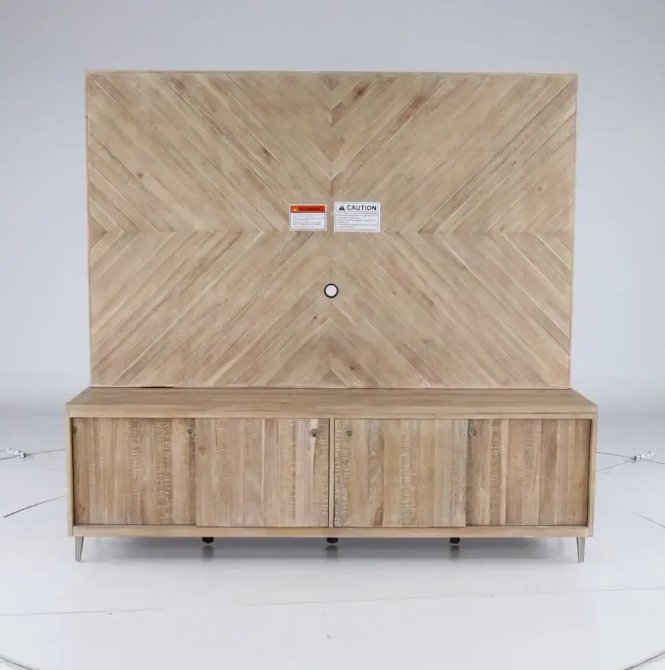 Morgan  Acacia Wood Entertainment Wall-8