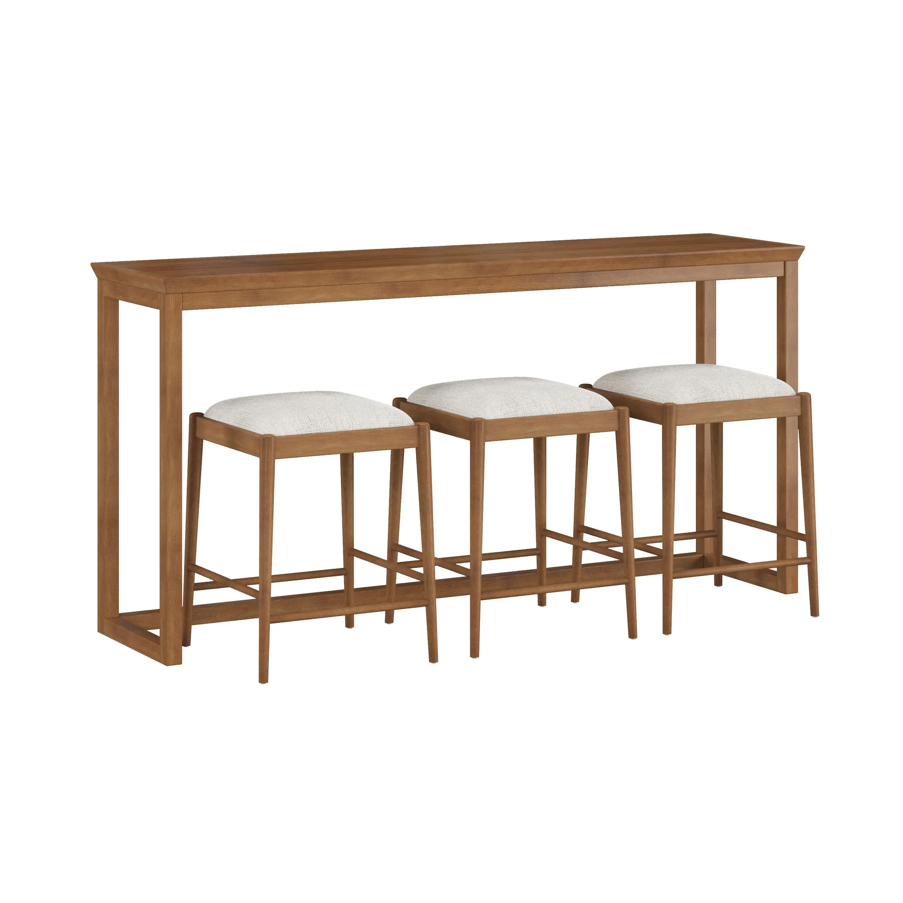 Margo Walnut Console and Stool Set-1