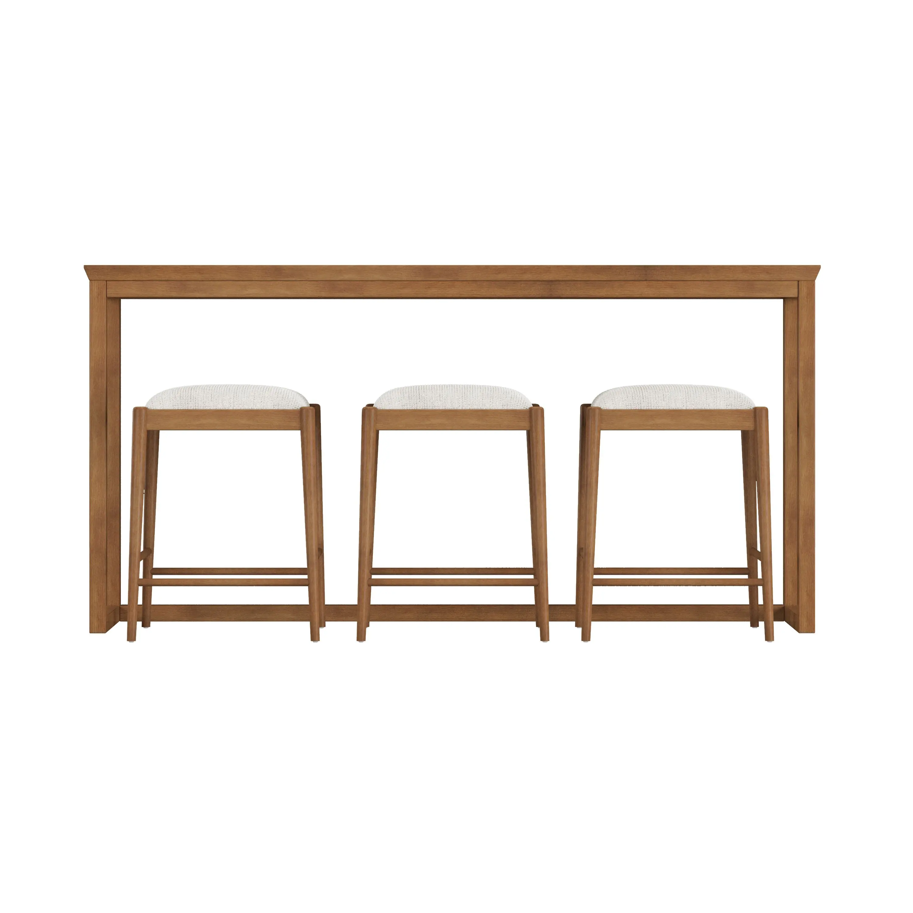 Margo Walnut Console and Stool Set-3