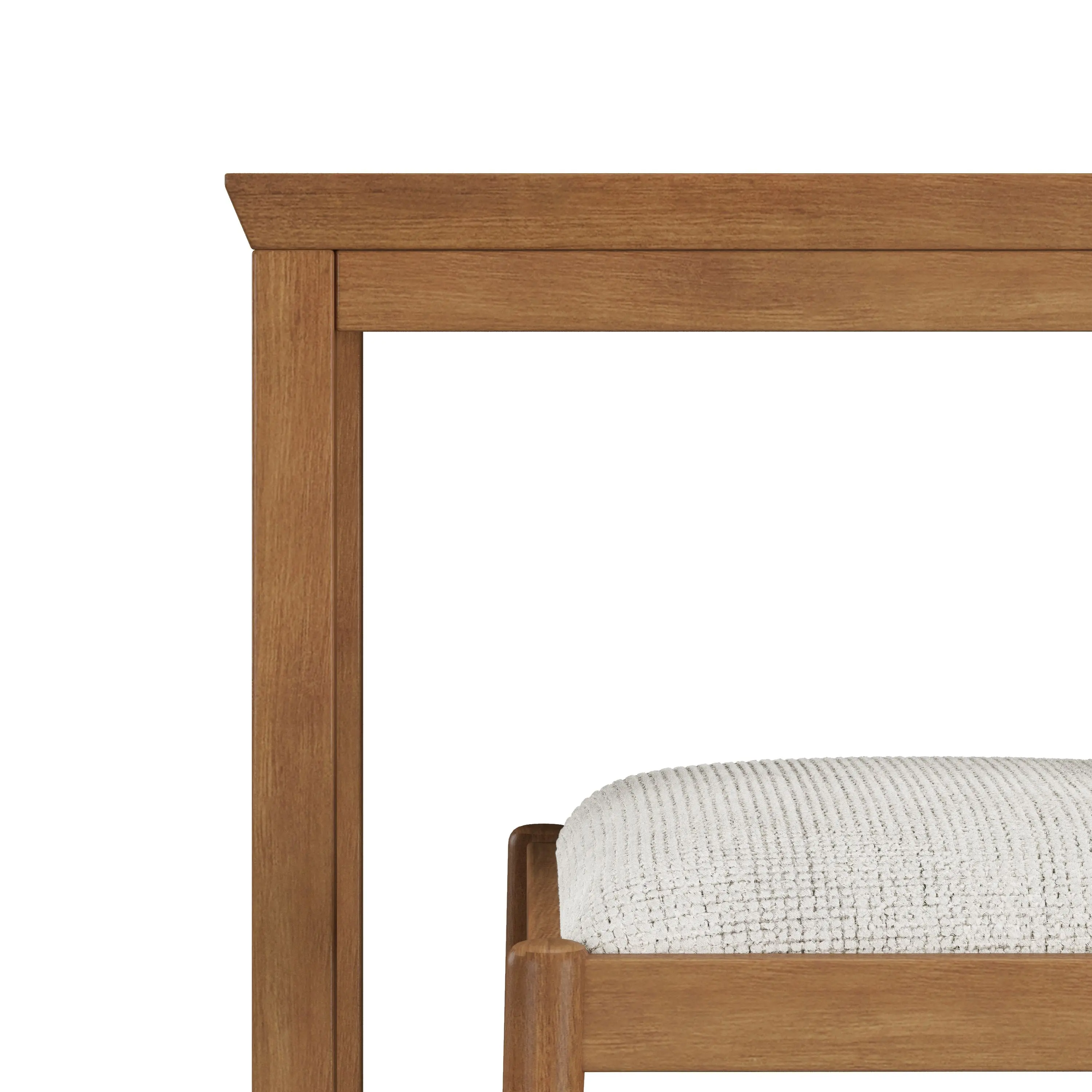Margo Walnut Console and Stool Set-7