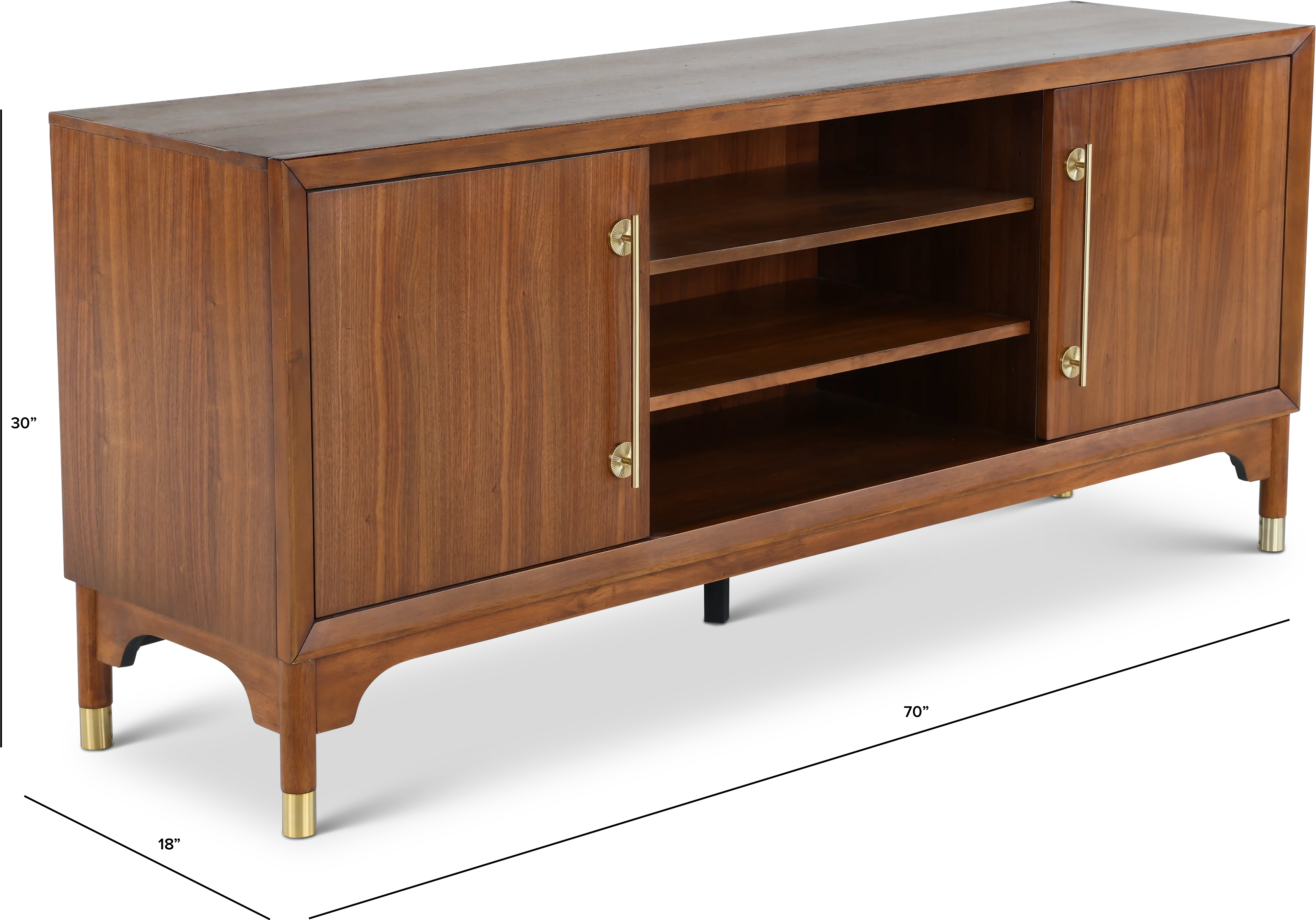 Margo Walnut 70  TV Stand-2