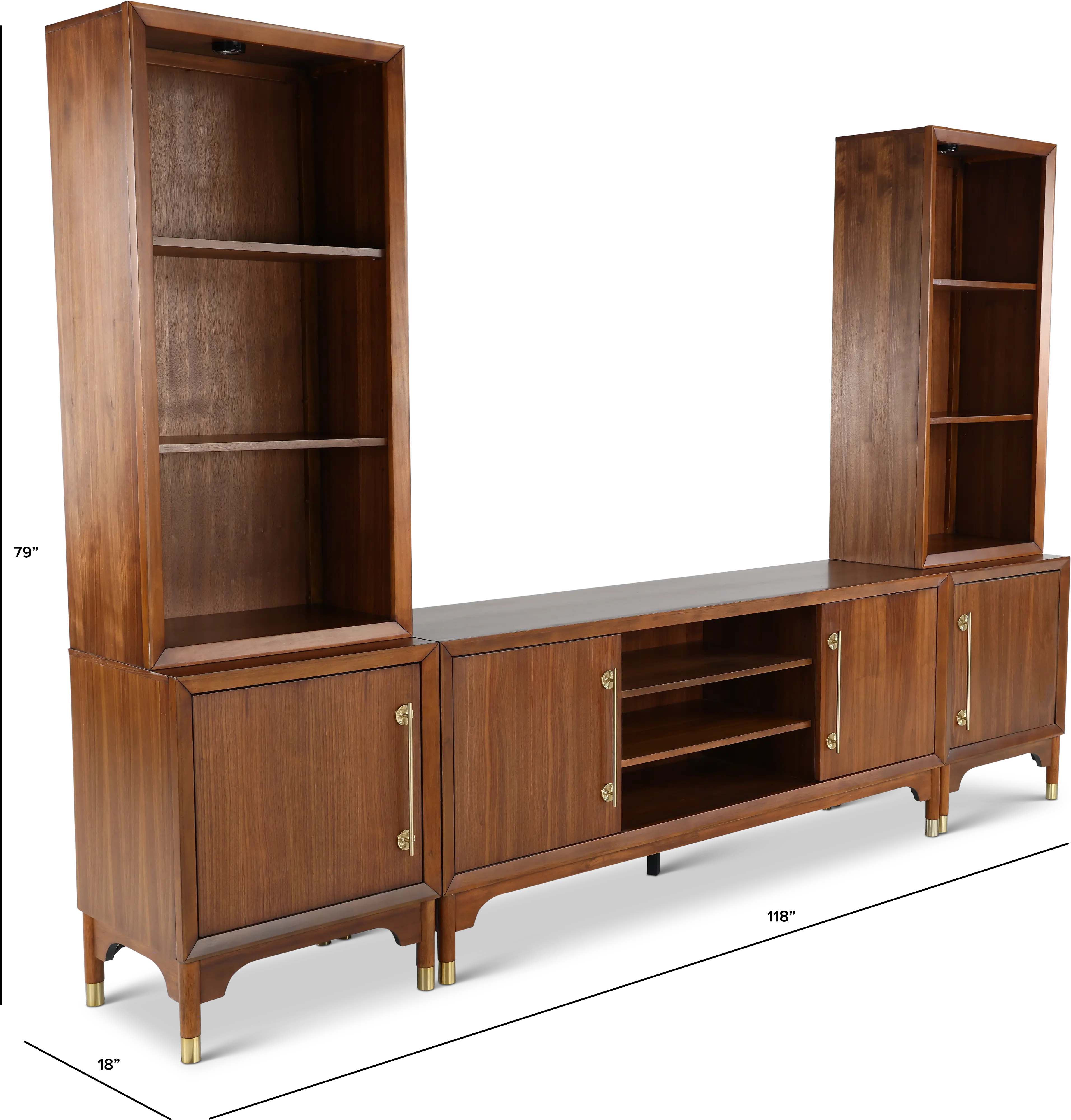 Margo Walnut Entertainment Center-3