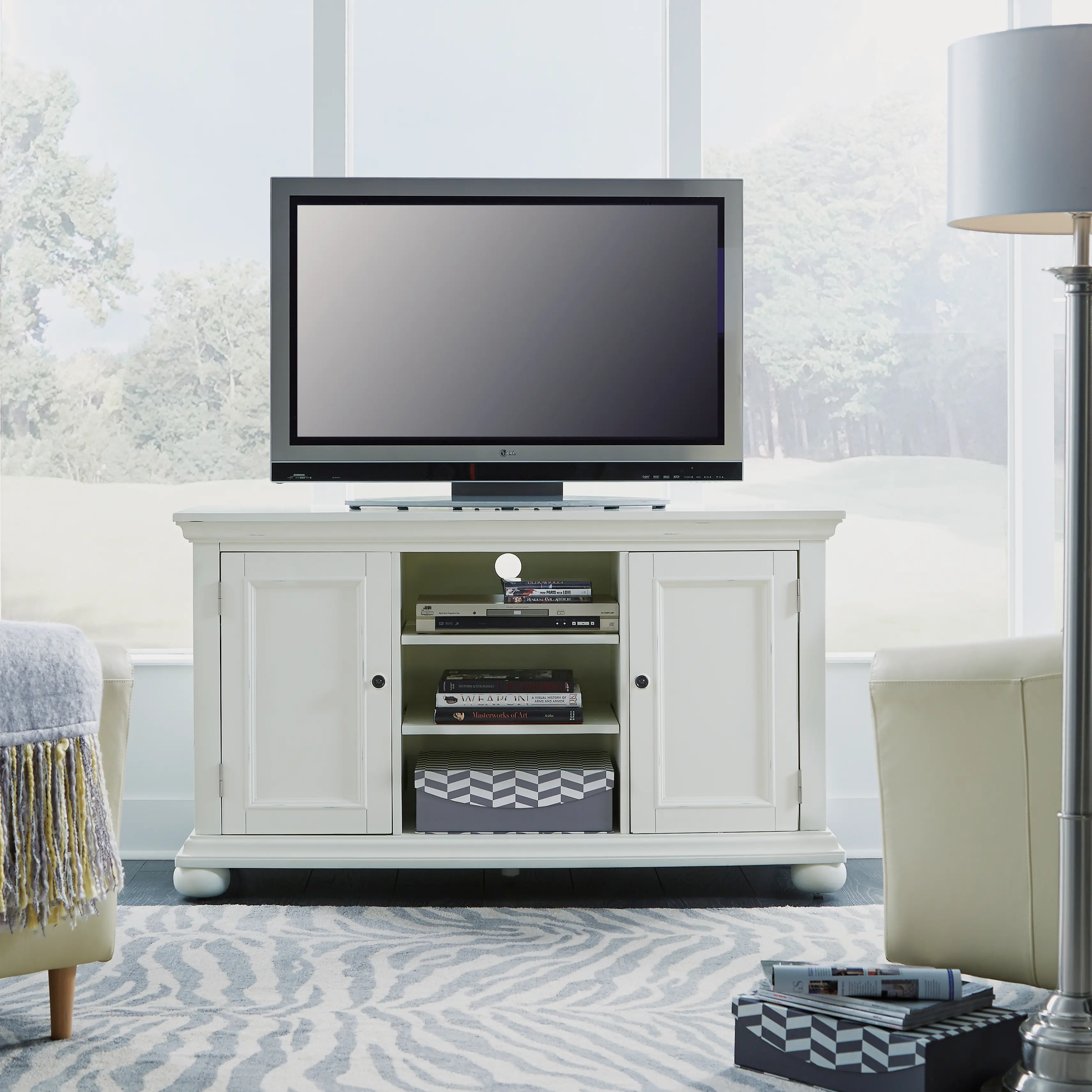 5427-10 Dover Off-White 56  TV Stand-2
