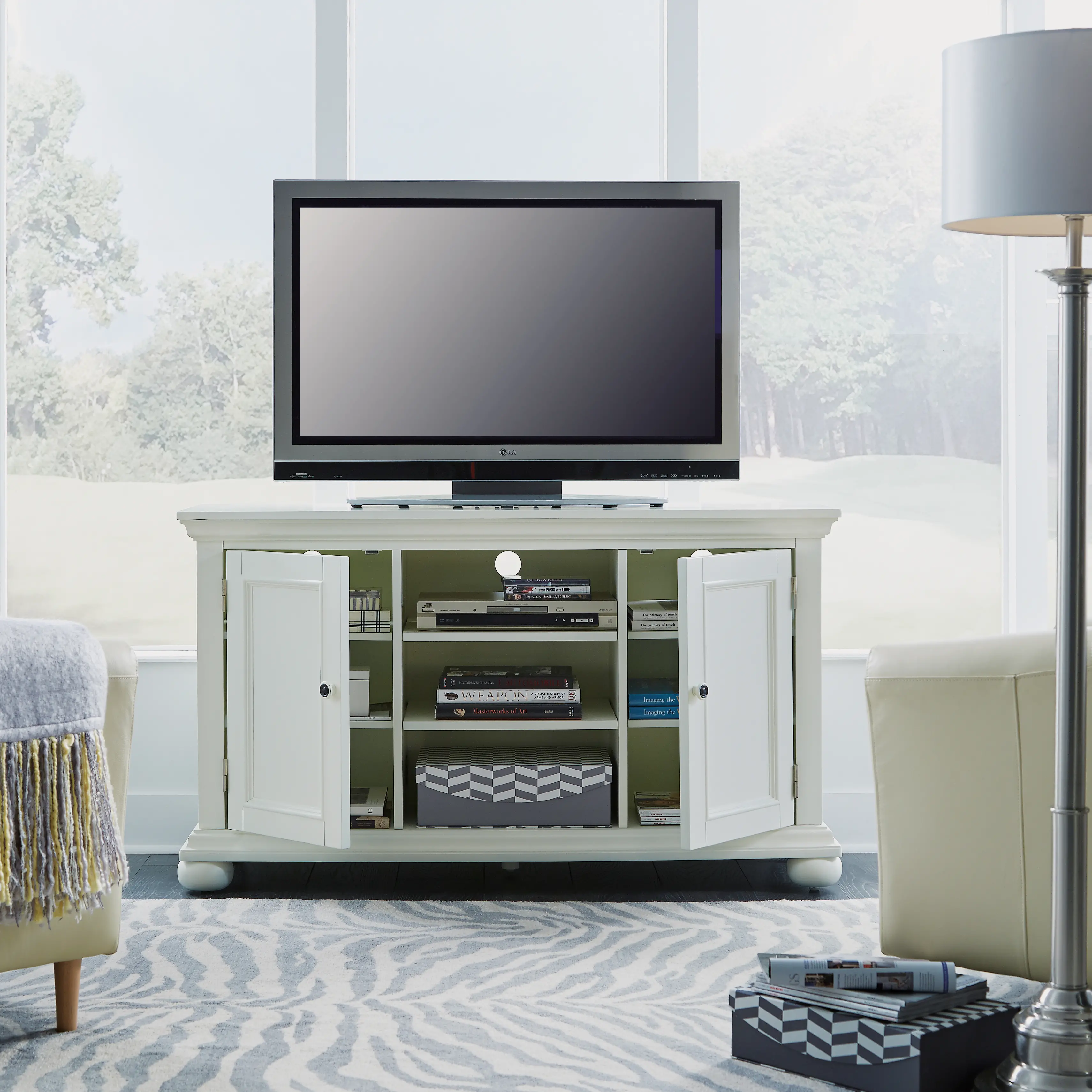 5427-10 Dover Off-White 56  TV Stand-3