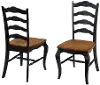 5519-802 French Countryside Black Dining Room Chair (Set of 2)