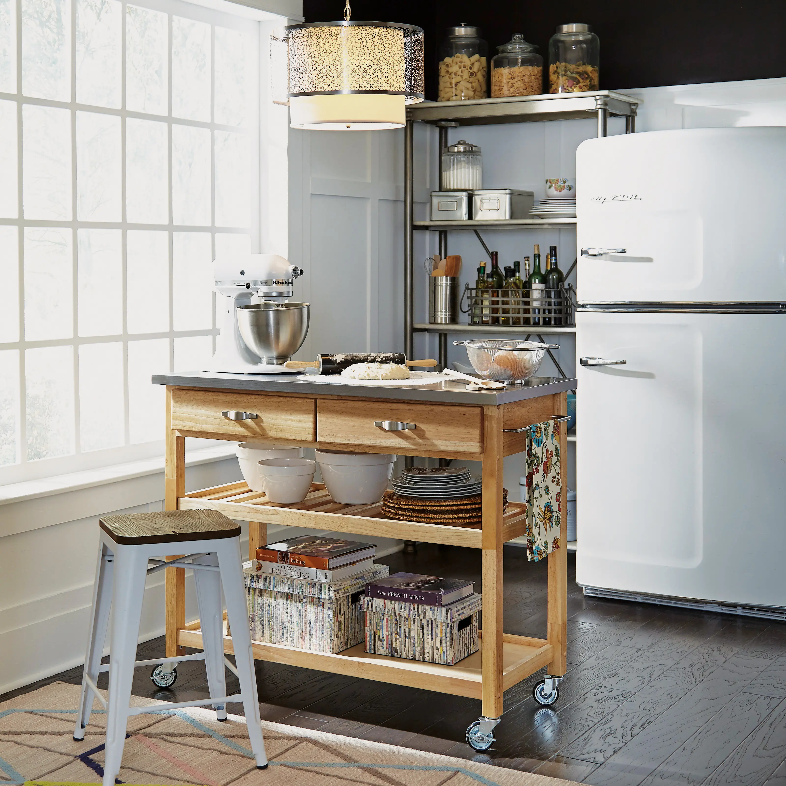 5217-95 General Line Brown Kitchen Cart-3