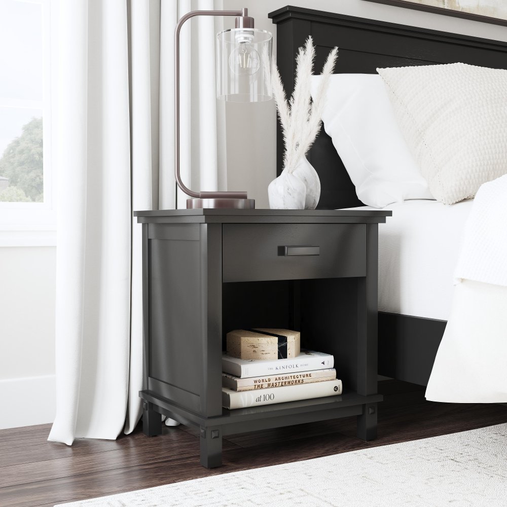 Black Nightstands With Drawers