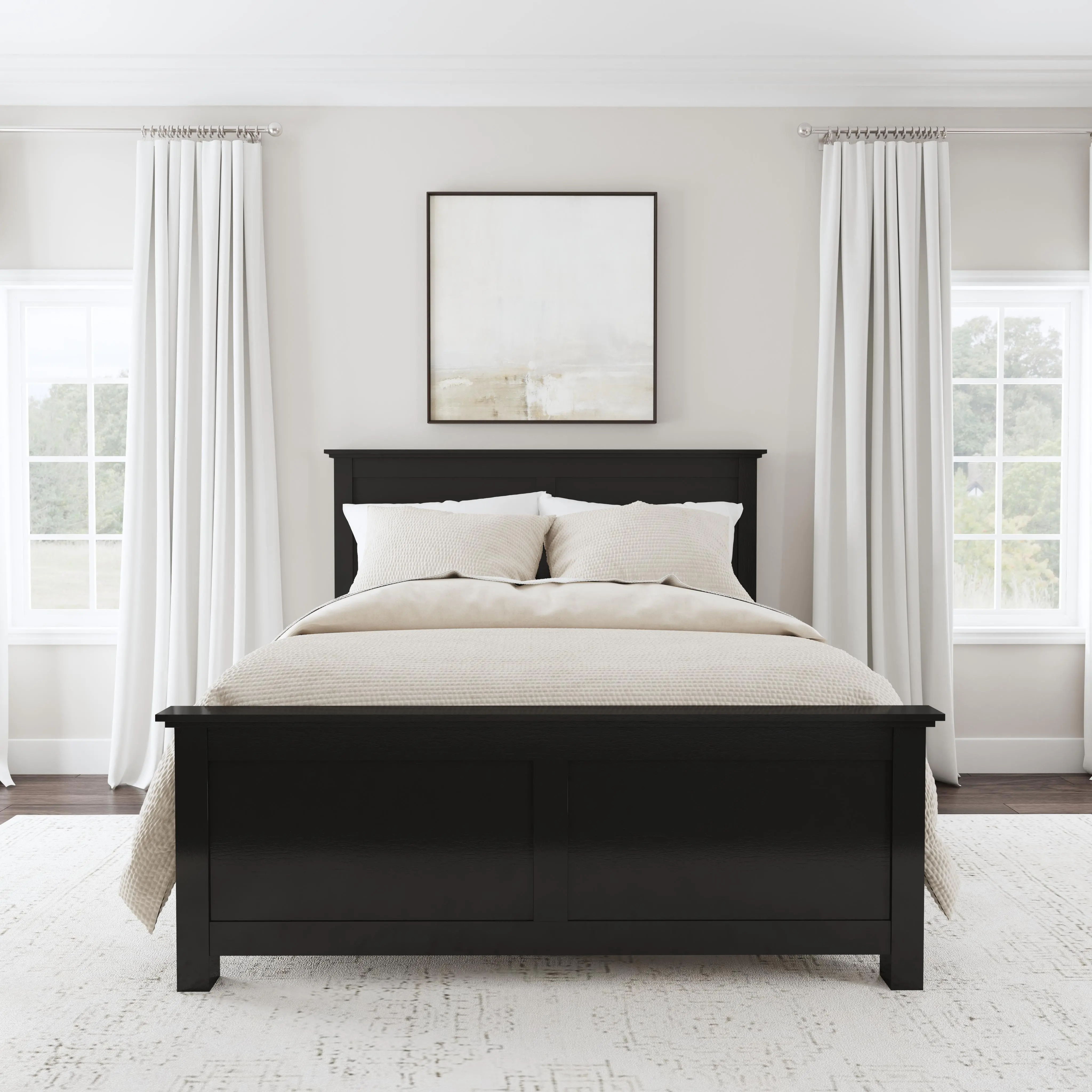 5911-500 Oak Park Black Queen Bed-2