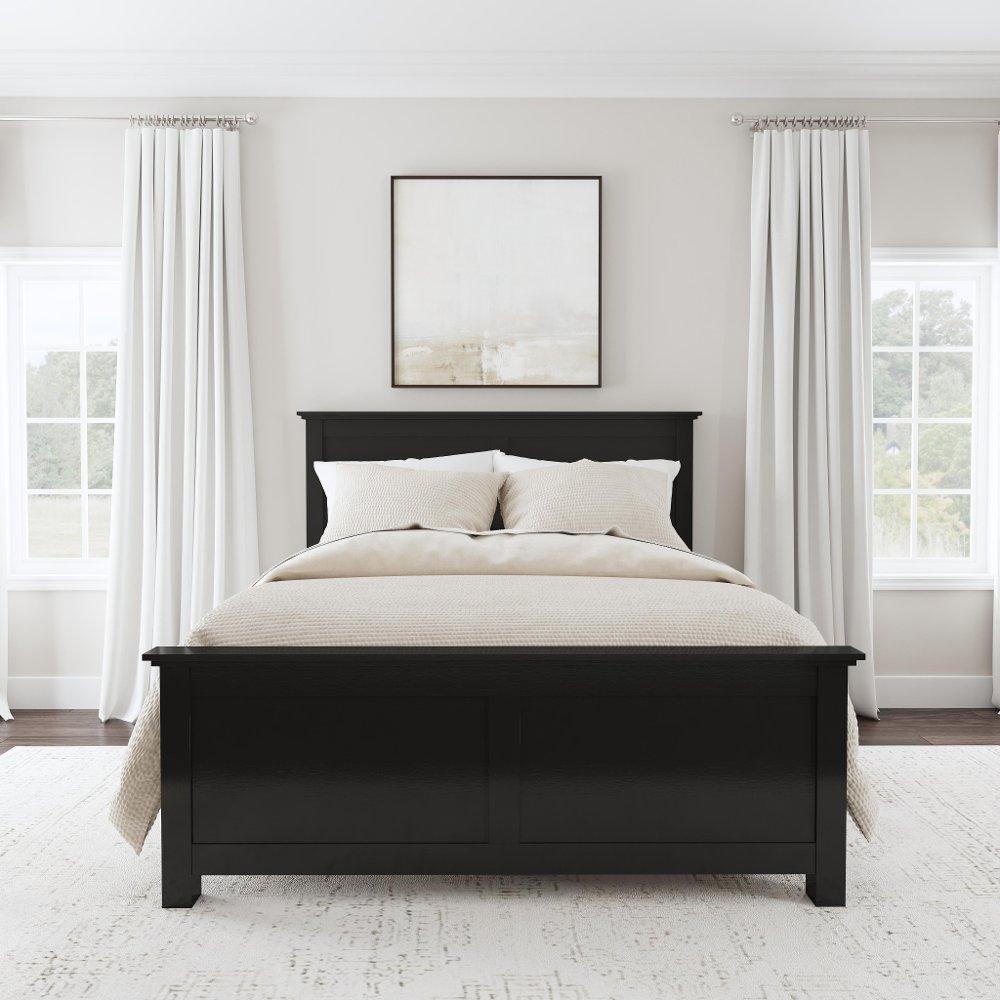 Oak Park Black Queen Bed