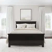 5911-500 Oak Park Black Queen Bed