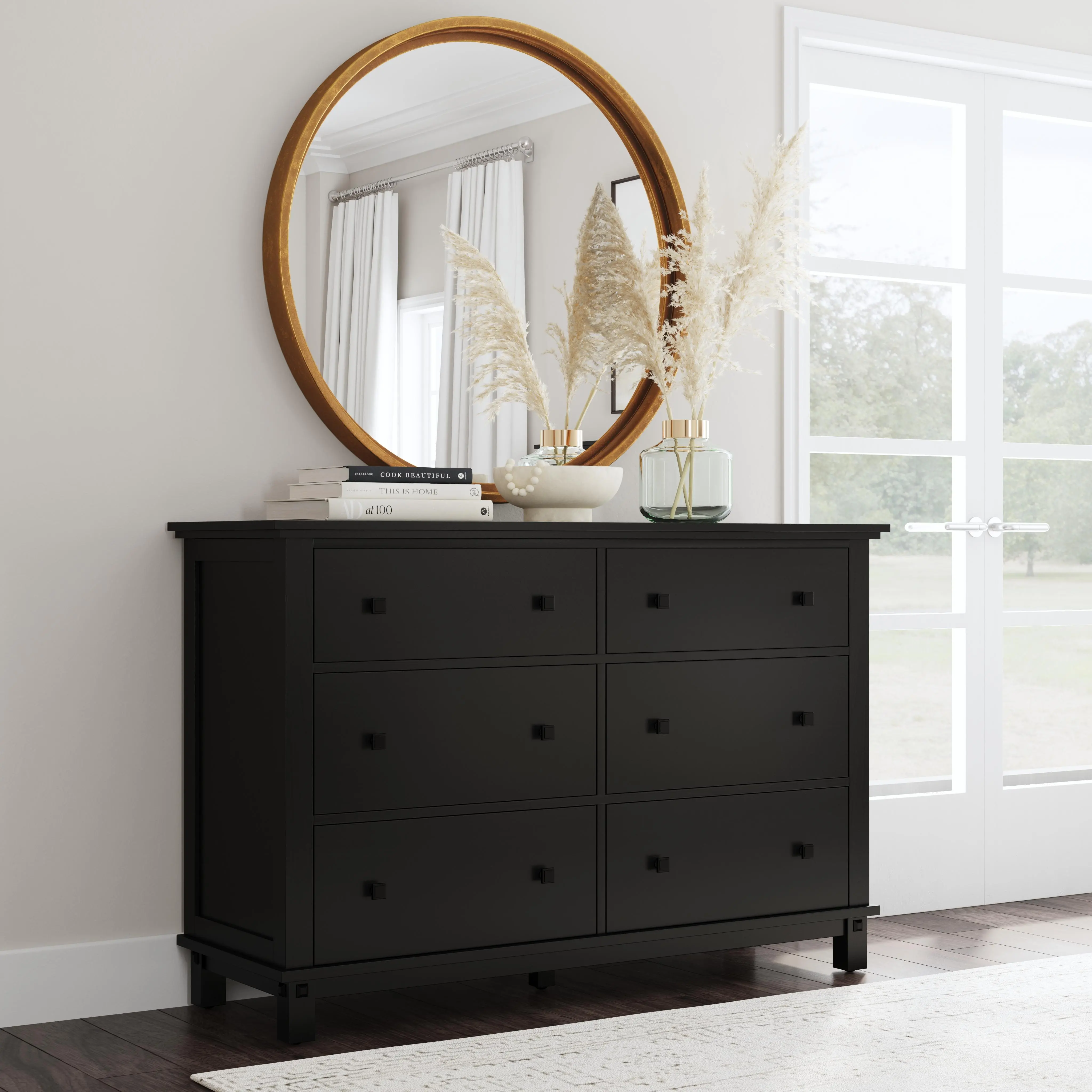 5911-43 Oak Park Black Dresser-2