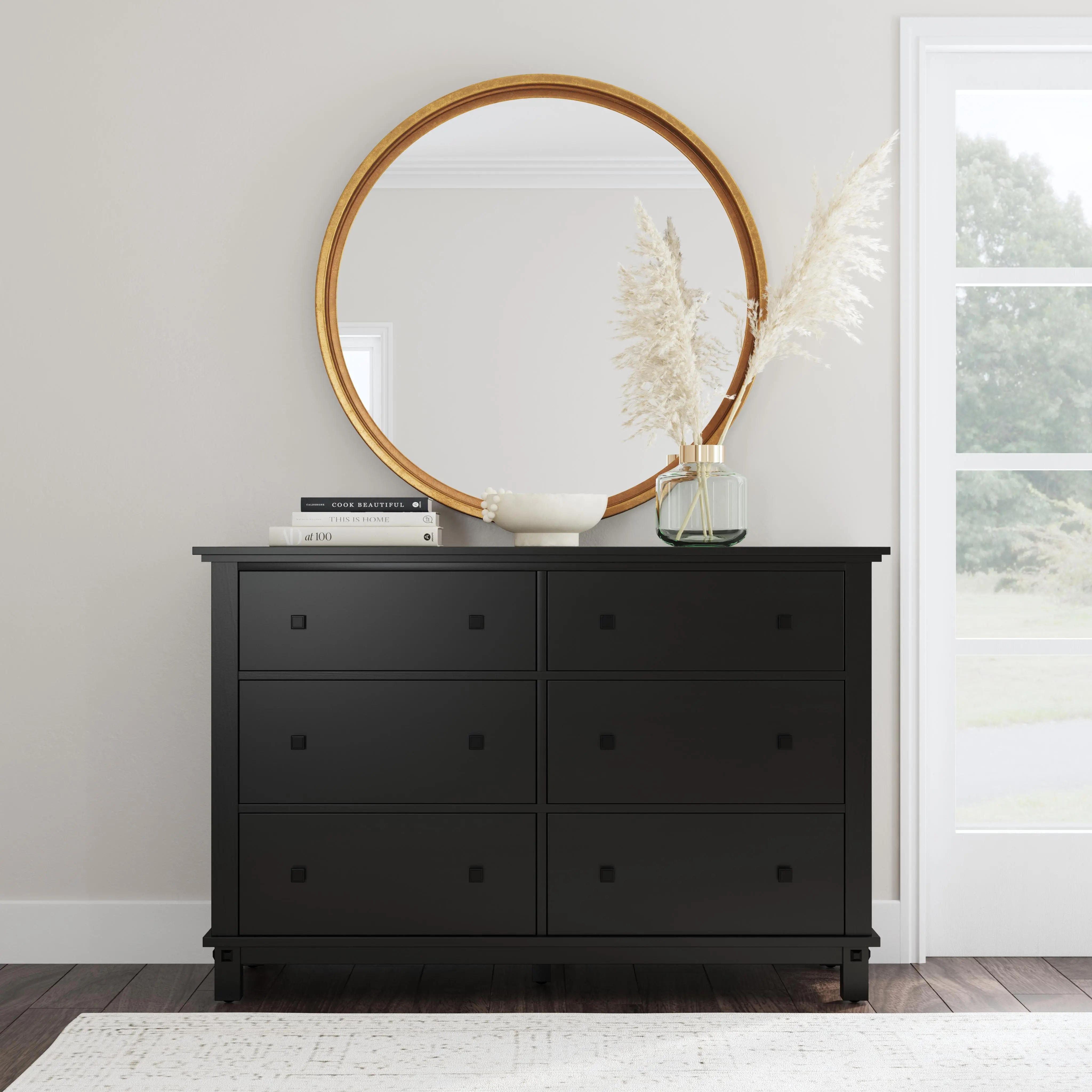 5911-43 Oak Park Black Dresser-4