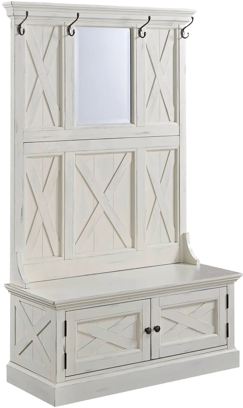 5523-49 Seaside Lodge Off-White Hall Tree-1