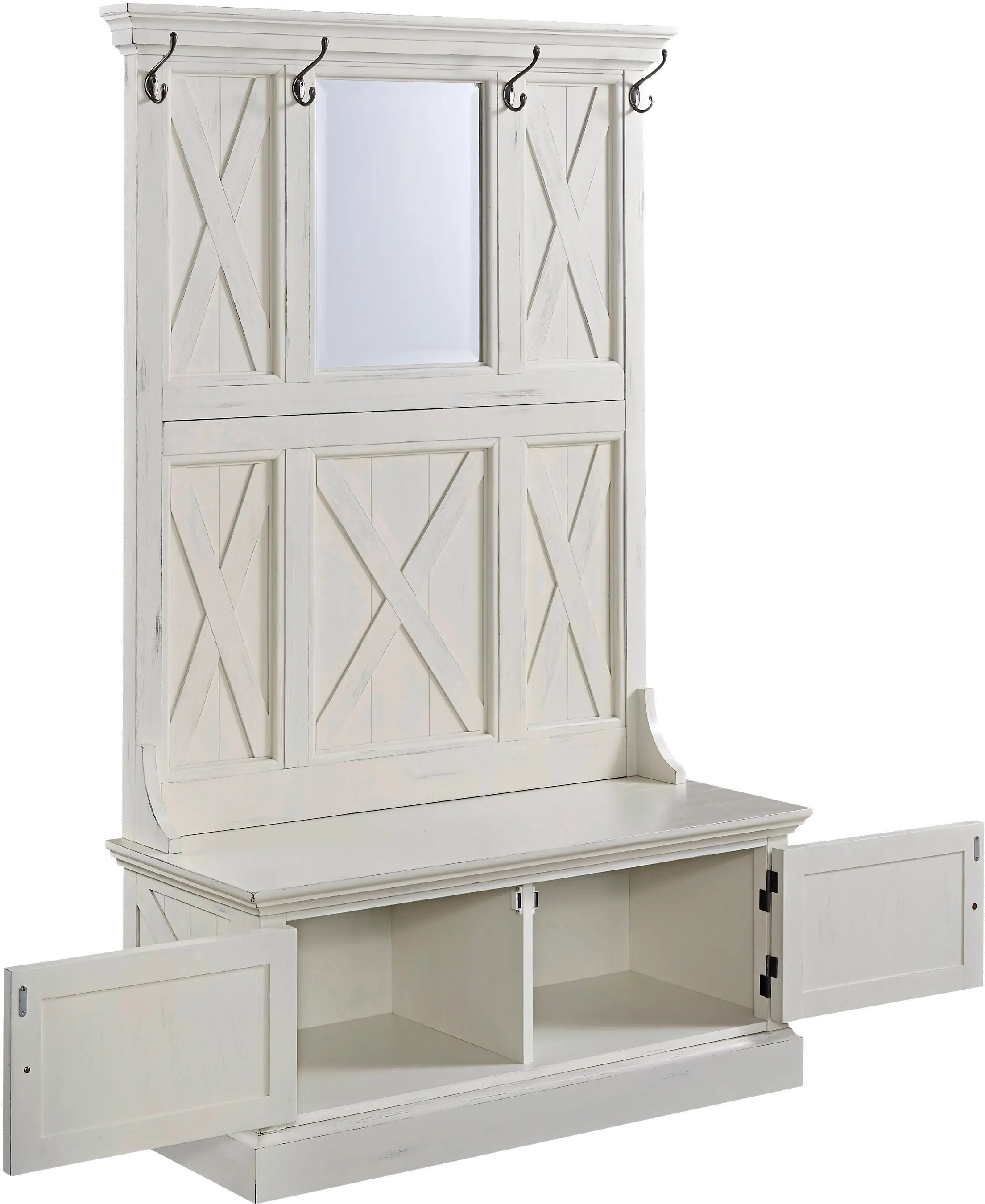 5523-49 Seaside Lodge Off-White Hall Tree-3