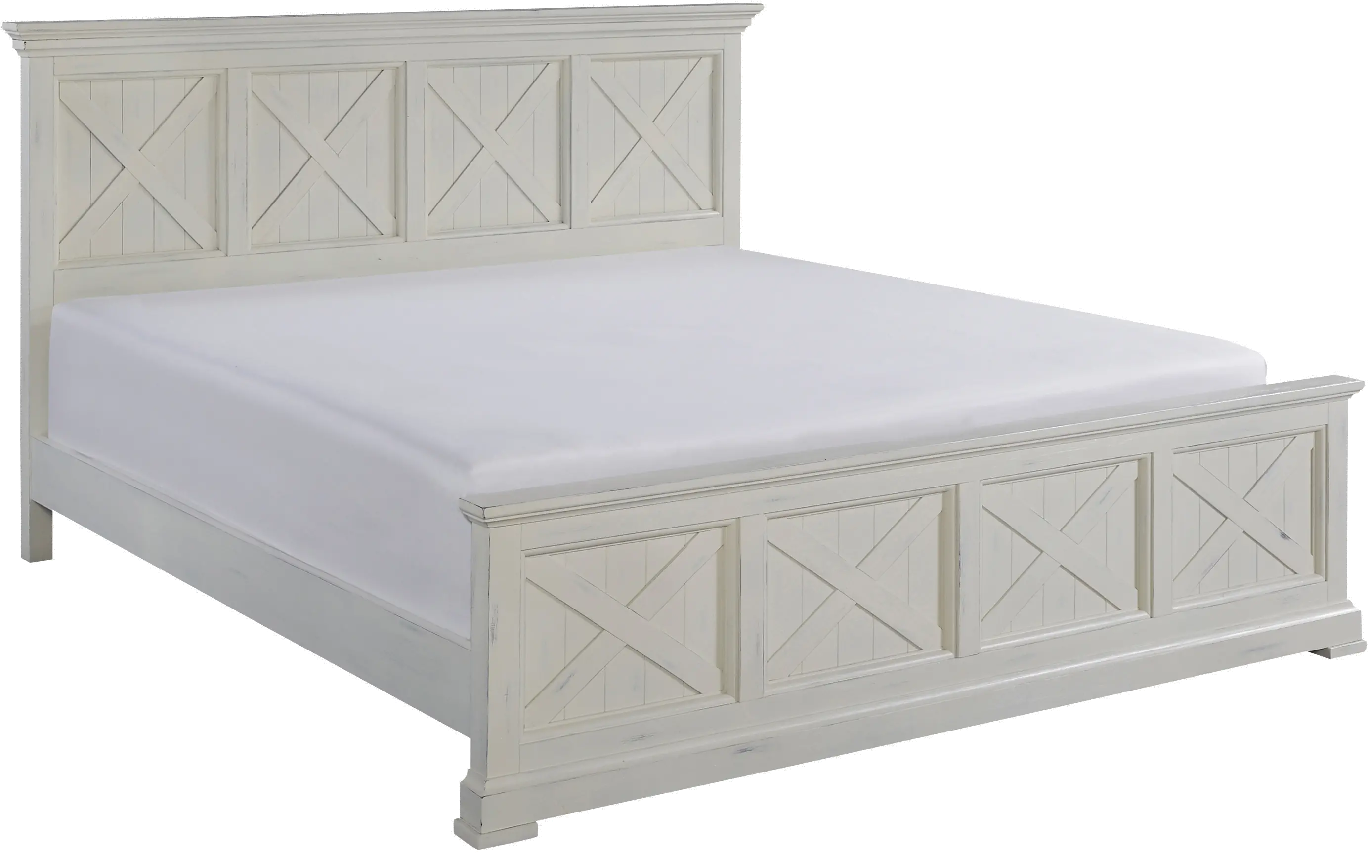 5523-600 Seaside Lodge Off-White King Bed-1