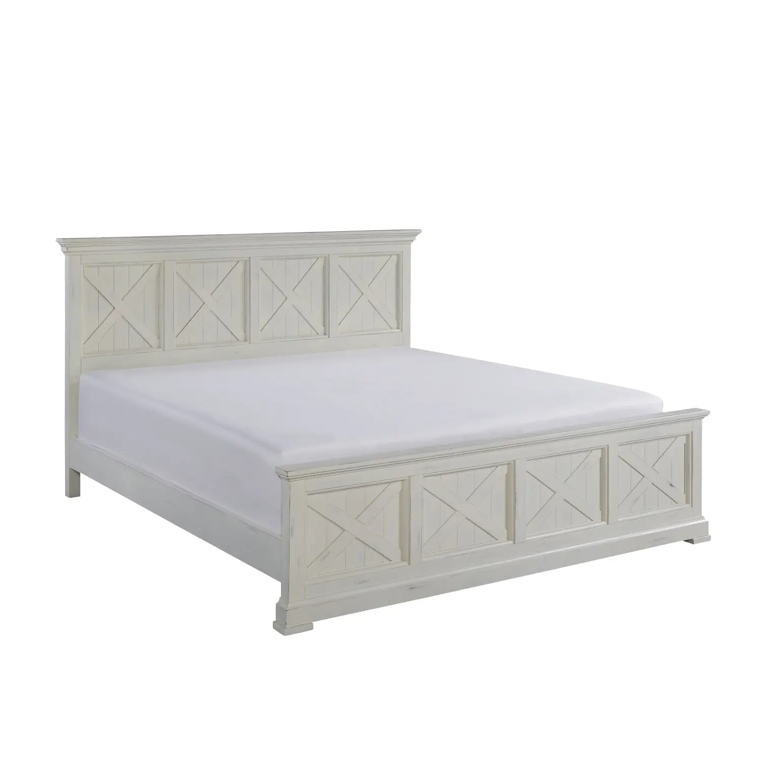 5523-600 Seaside Lodge Off-White King Bed-1