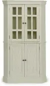 5523-68 Seaside Lodge Off-White Corner China Cabinet