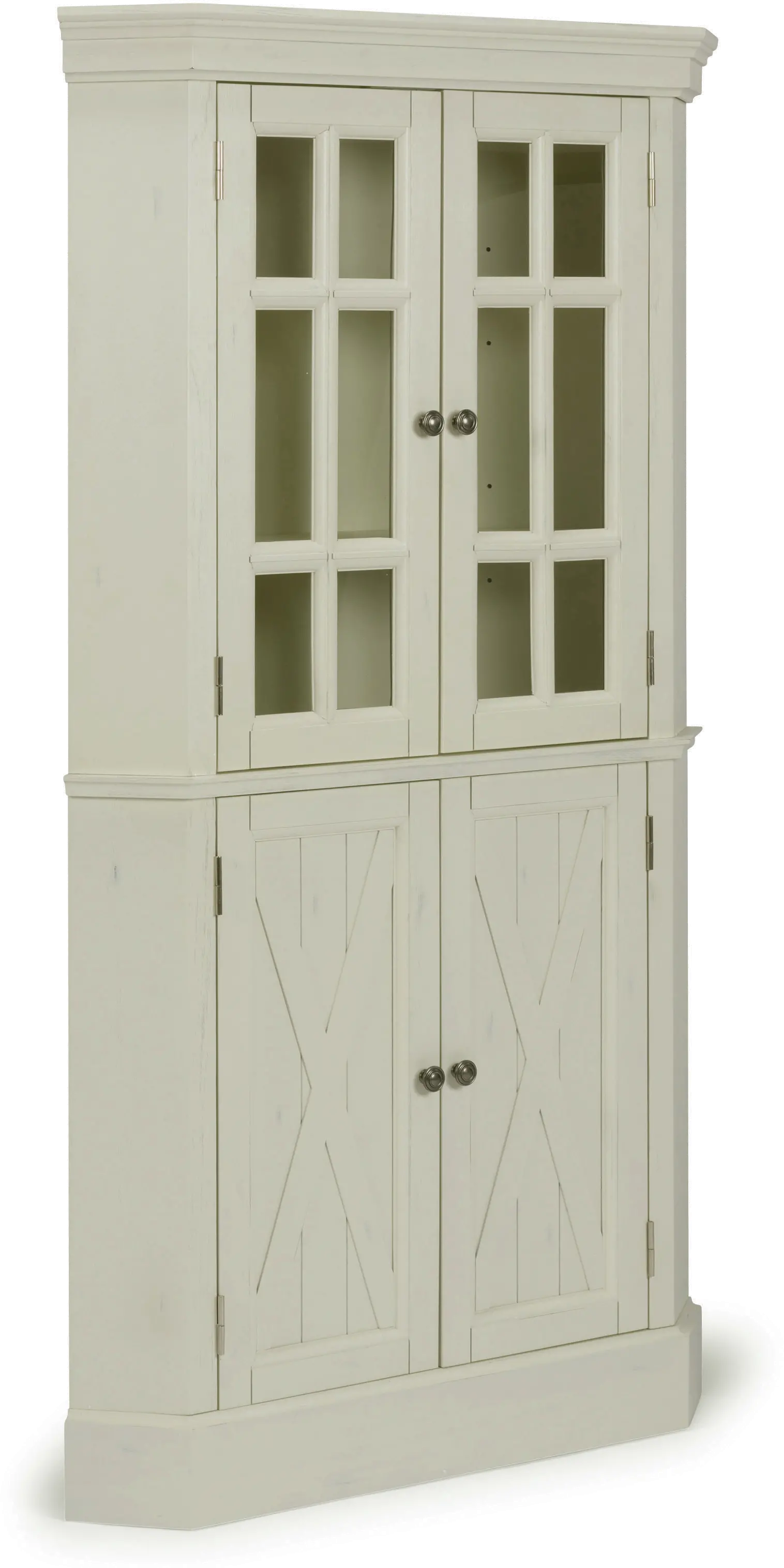 5523-68 Seaside Lodge Off-White Corner China Cabinet-7