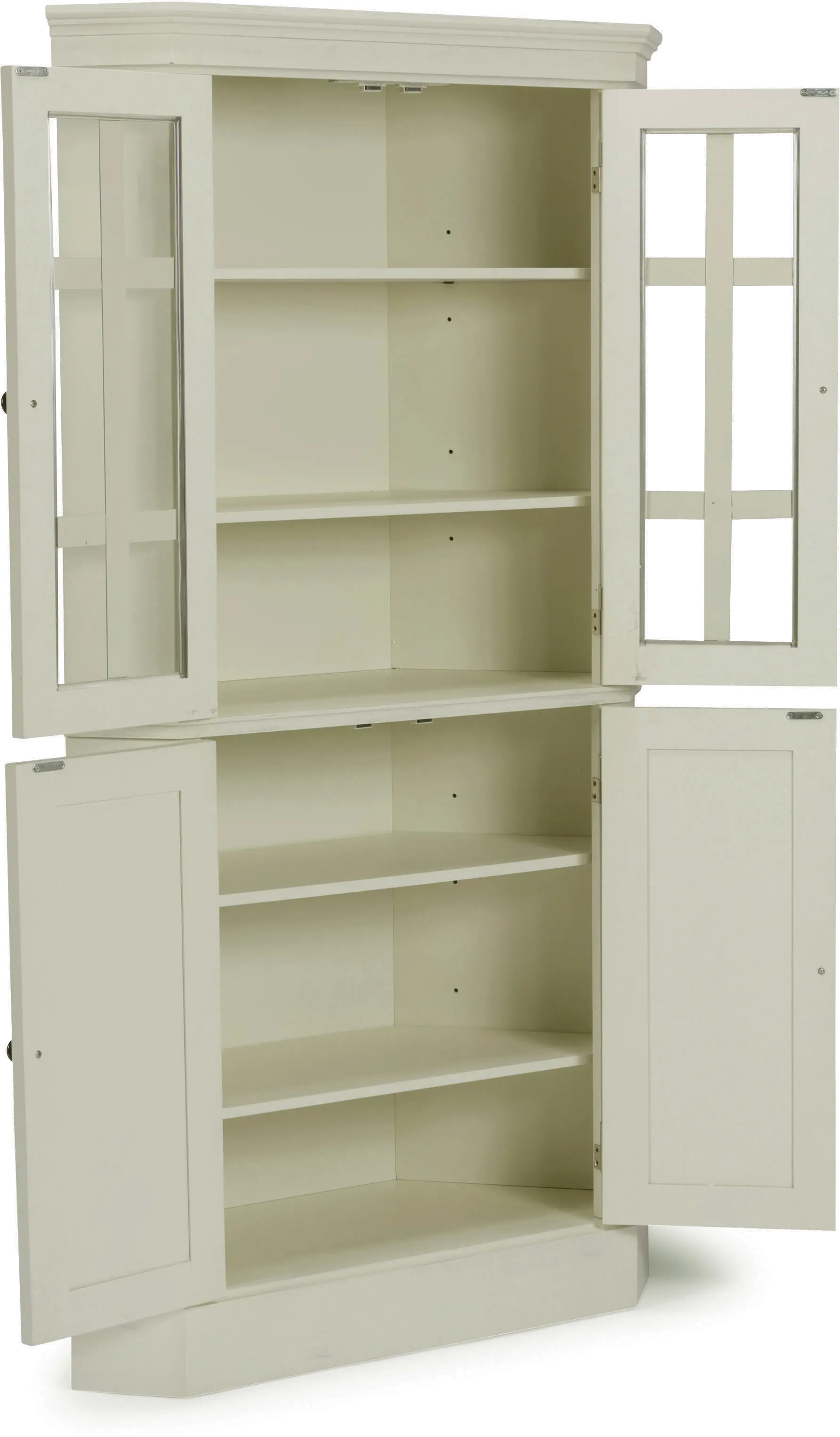 5523-68 Seaside Lodge Off-White Corner China Cabinet-8