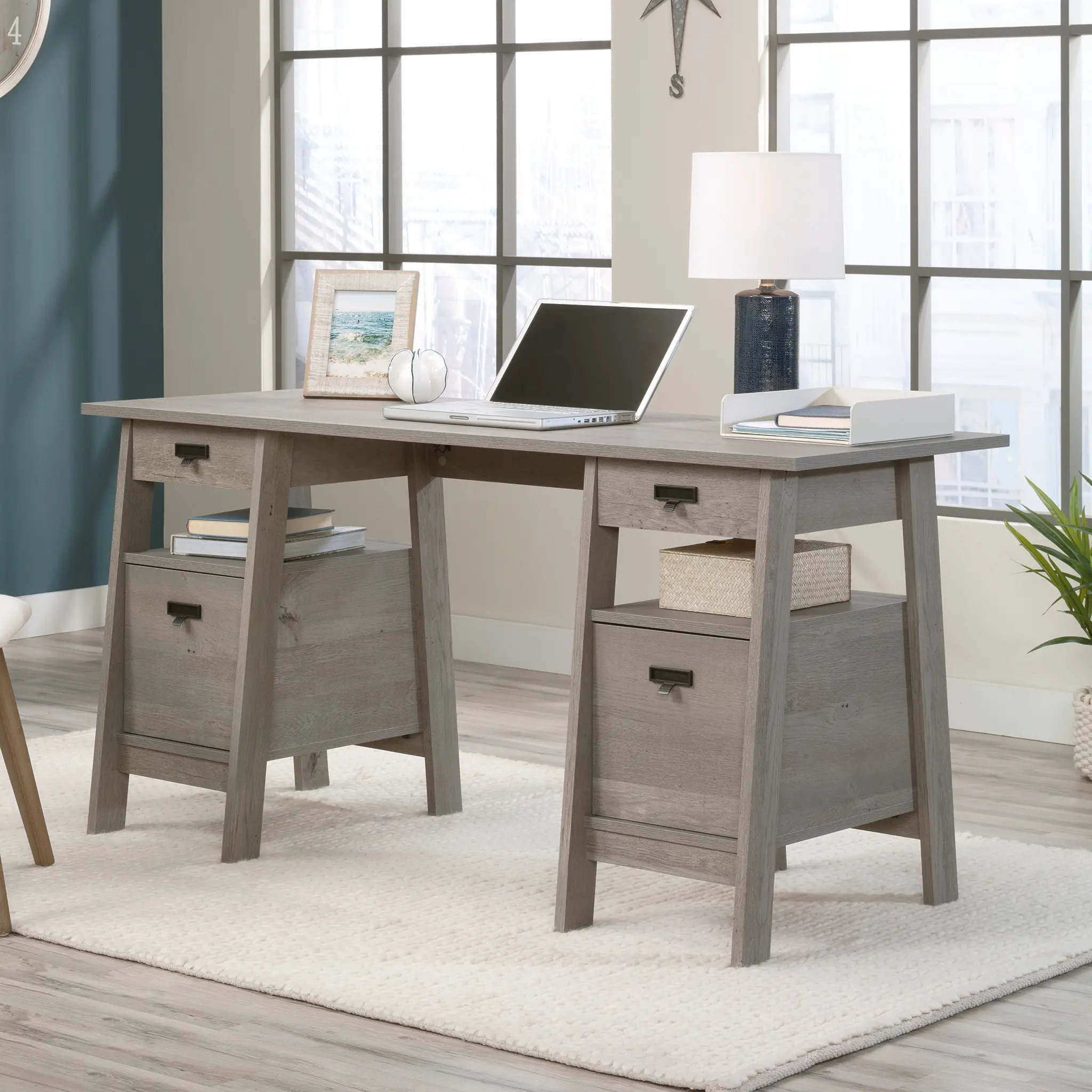 Trestle Mystic Oak Executive Office Desk-2