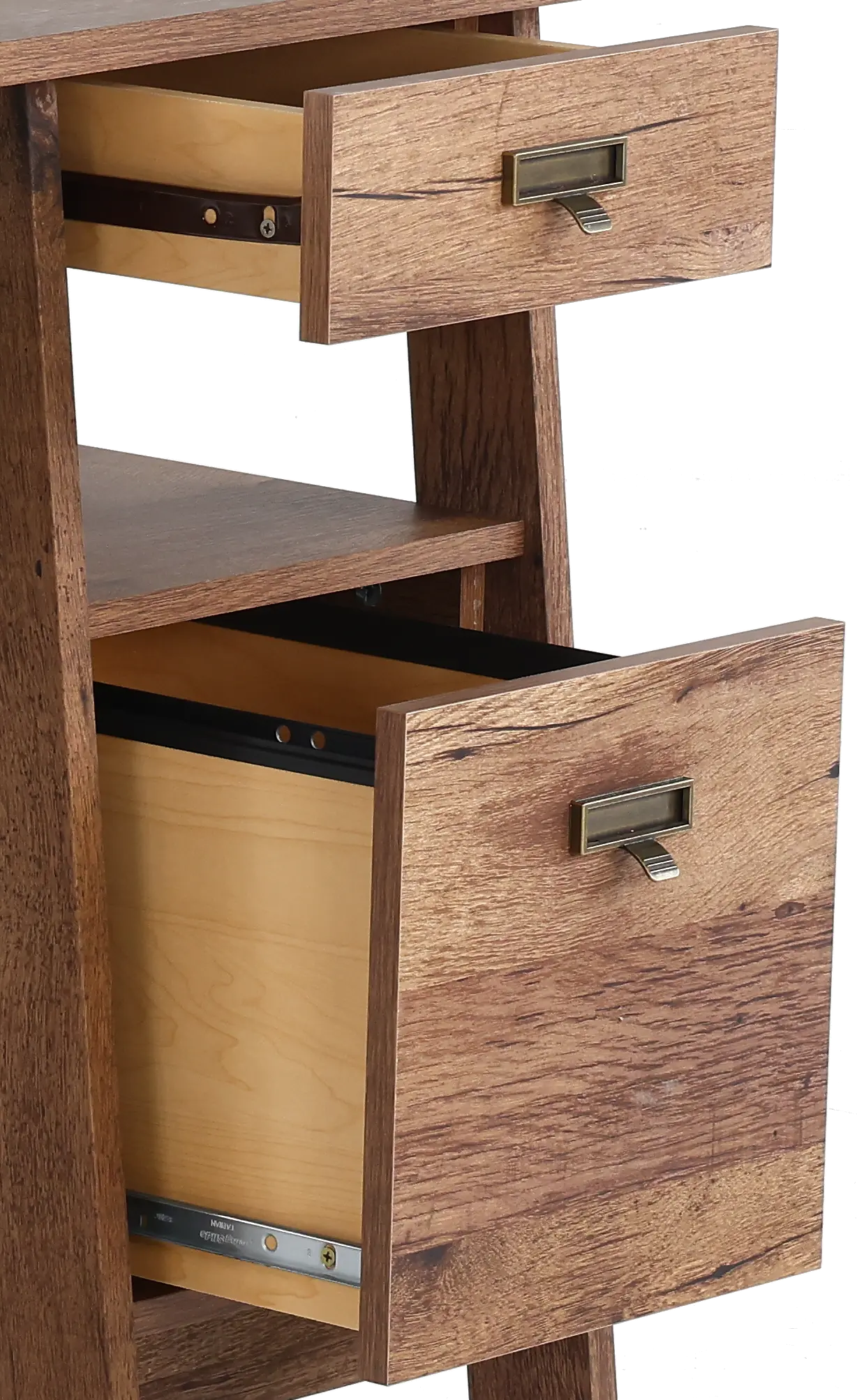 Trestle Vintage Oak Executive Office Desk-7