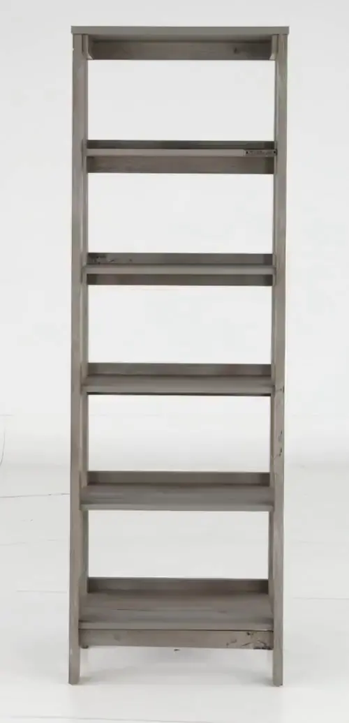Trestle Light Gray Tiered Bookcase-5