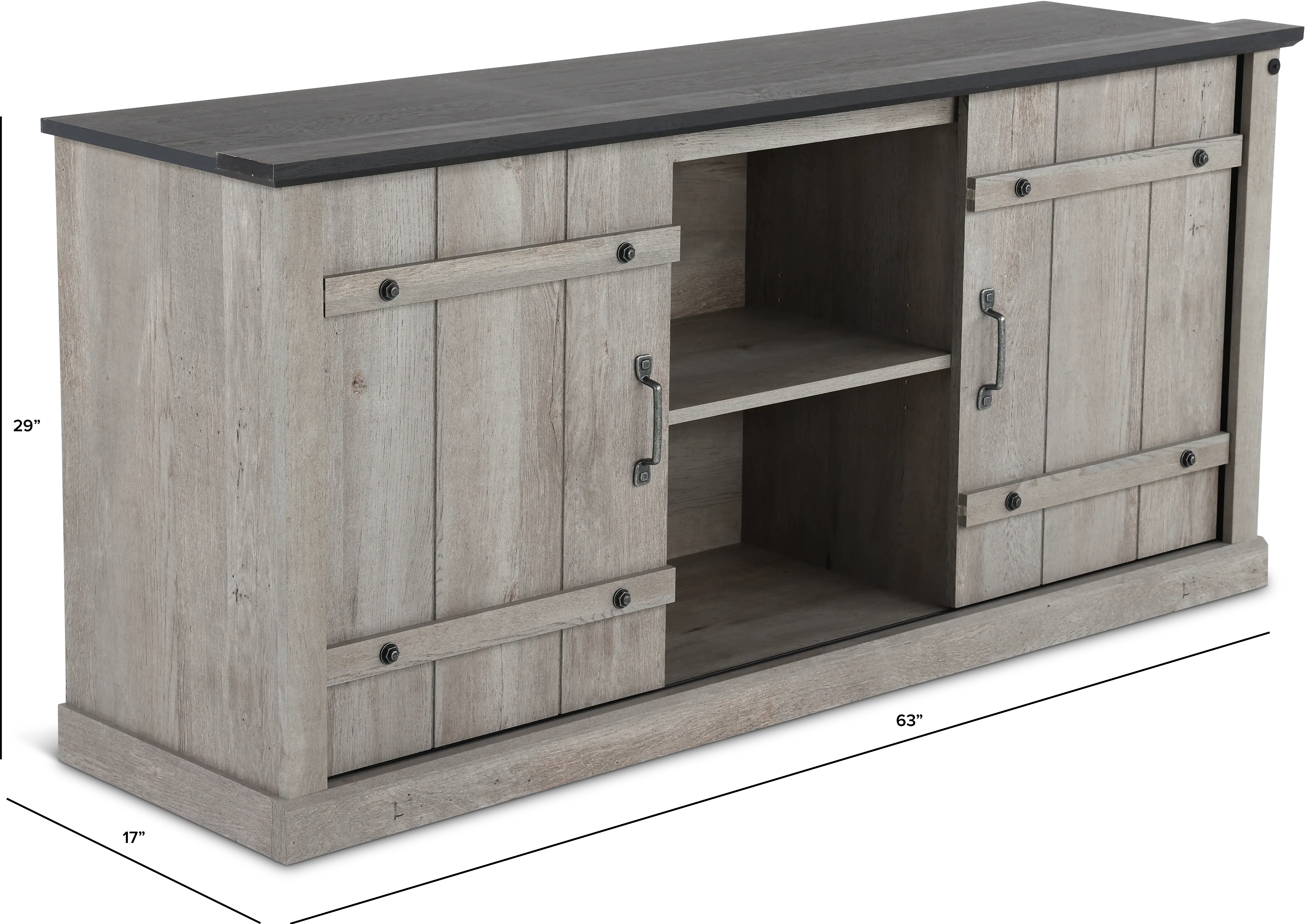 Farmhouse Gray 62  TV Stand-3