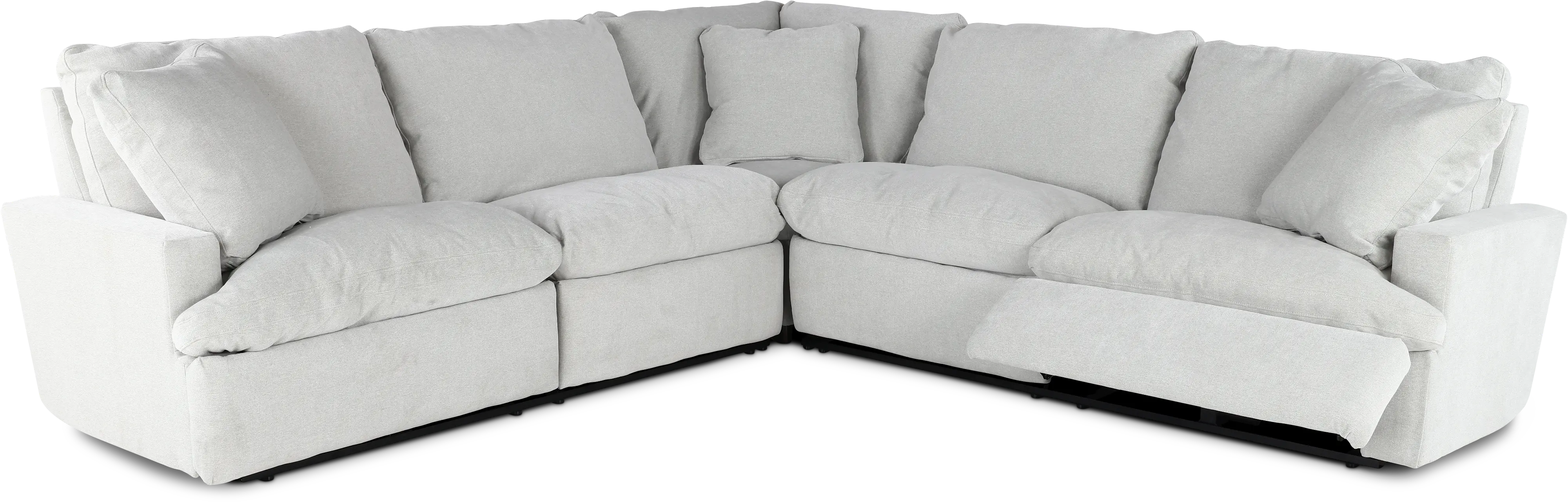 310/STRATUS/3PC Stratus Cement White 3-Piece Reclining Sectional-4