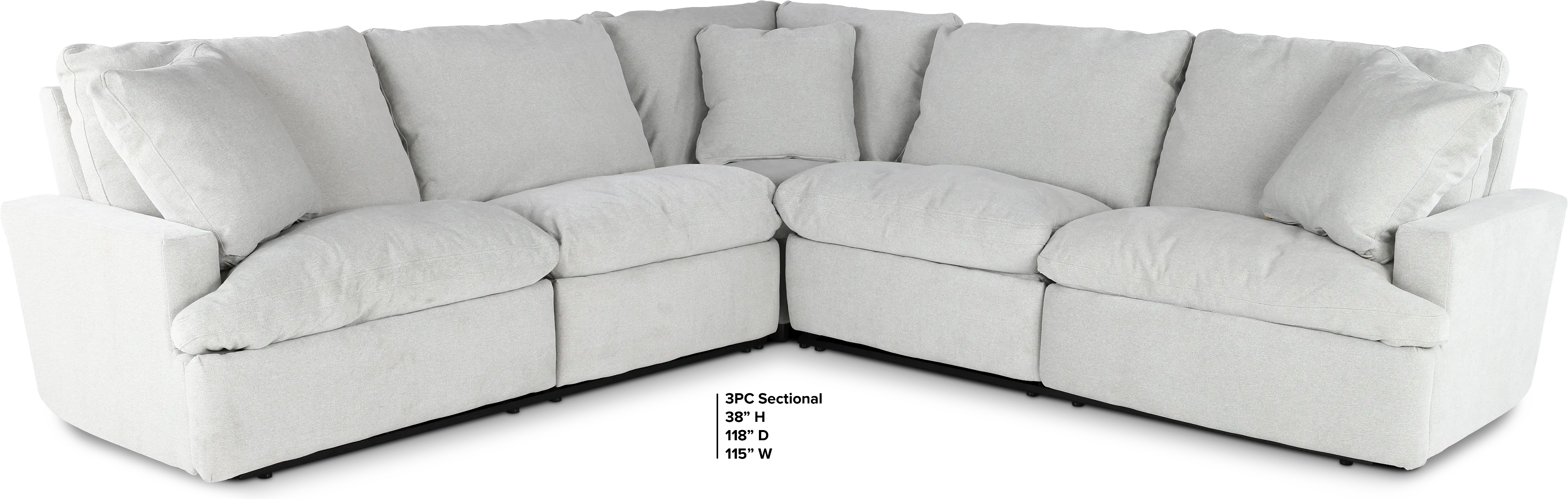 310/STRATUS/3PC Stratus Cement White 3-Piece Reclining Sectional-3