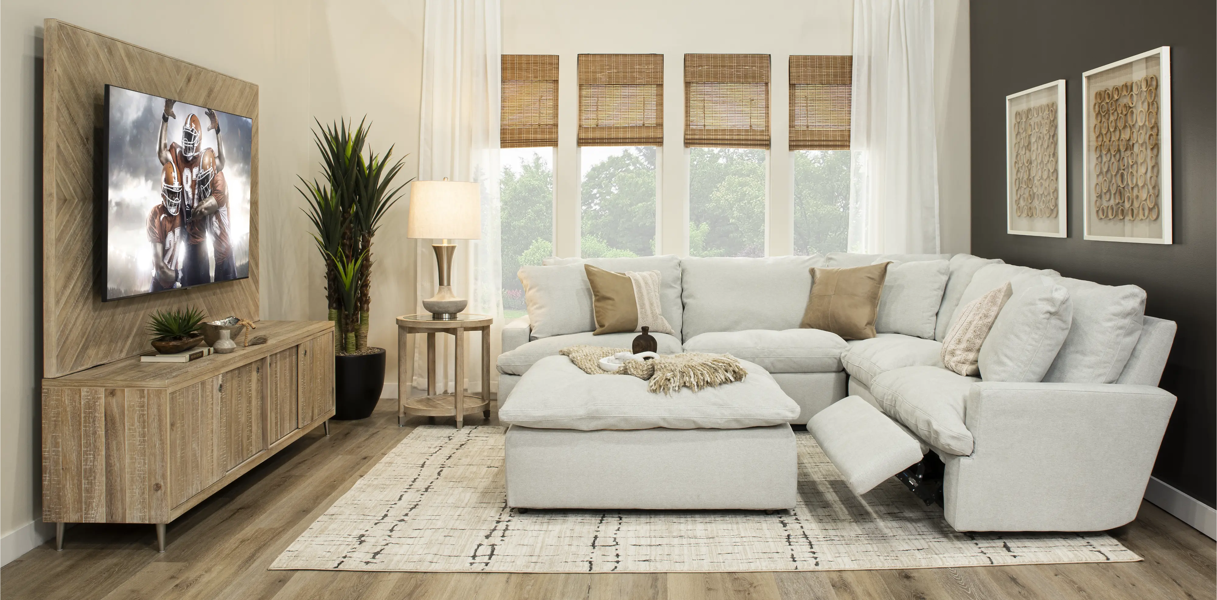 310/STRATUS/3PC Stratus Cement White 3-Piece Reclining Sectional-7