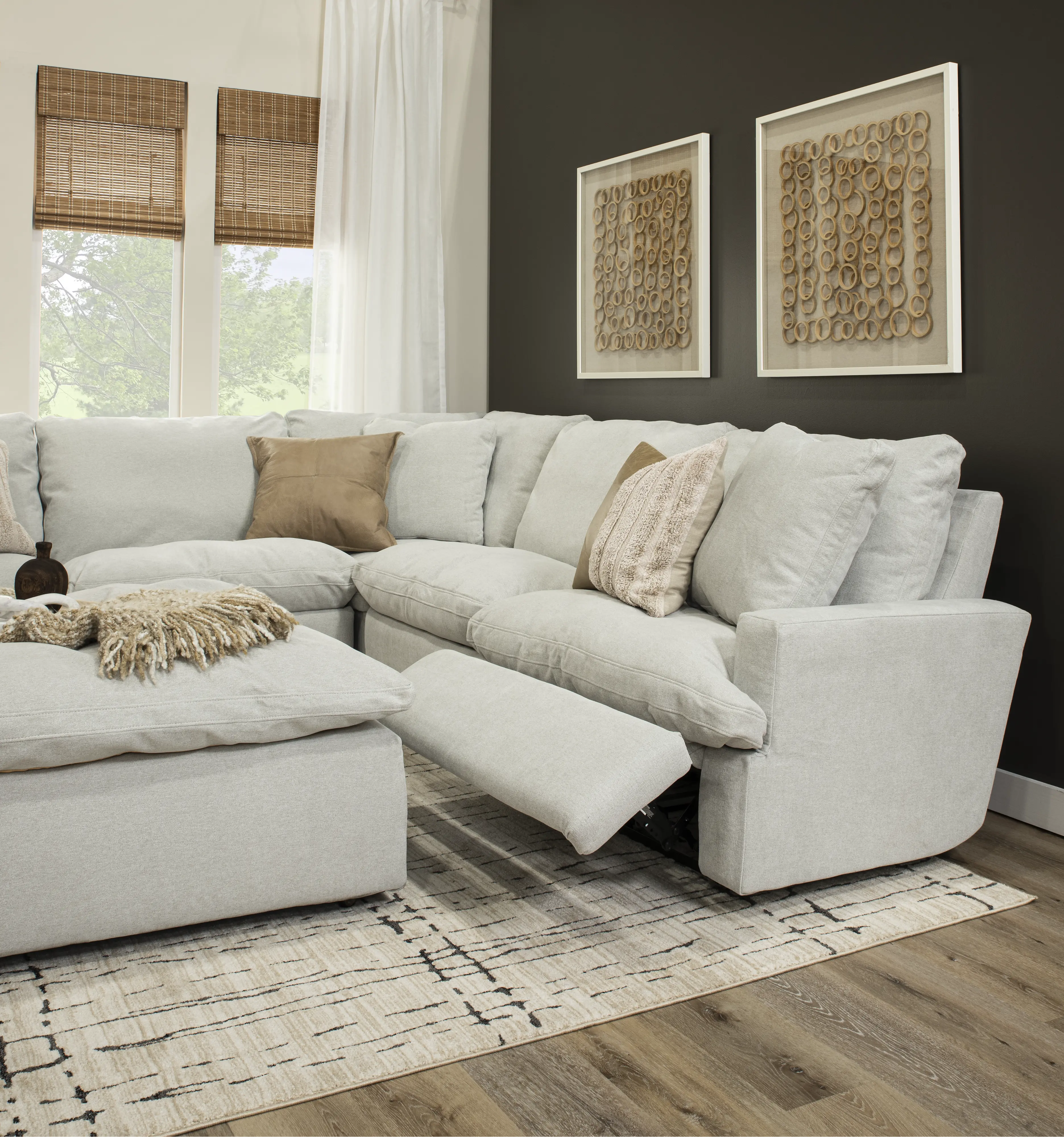 310/STRATUS/3PC Stratus Cement White 3-Piece Reclining Sectional-8