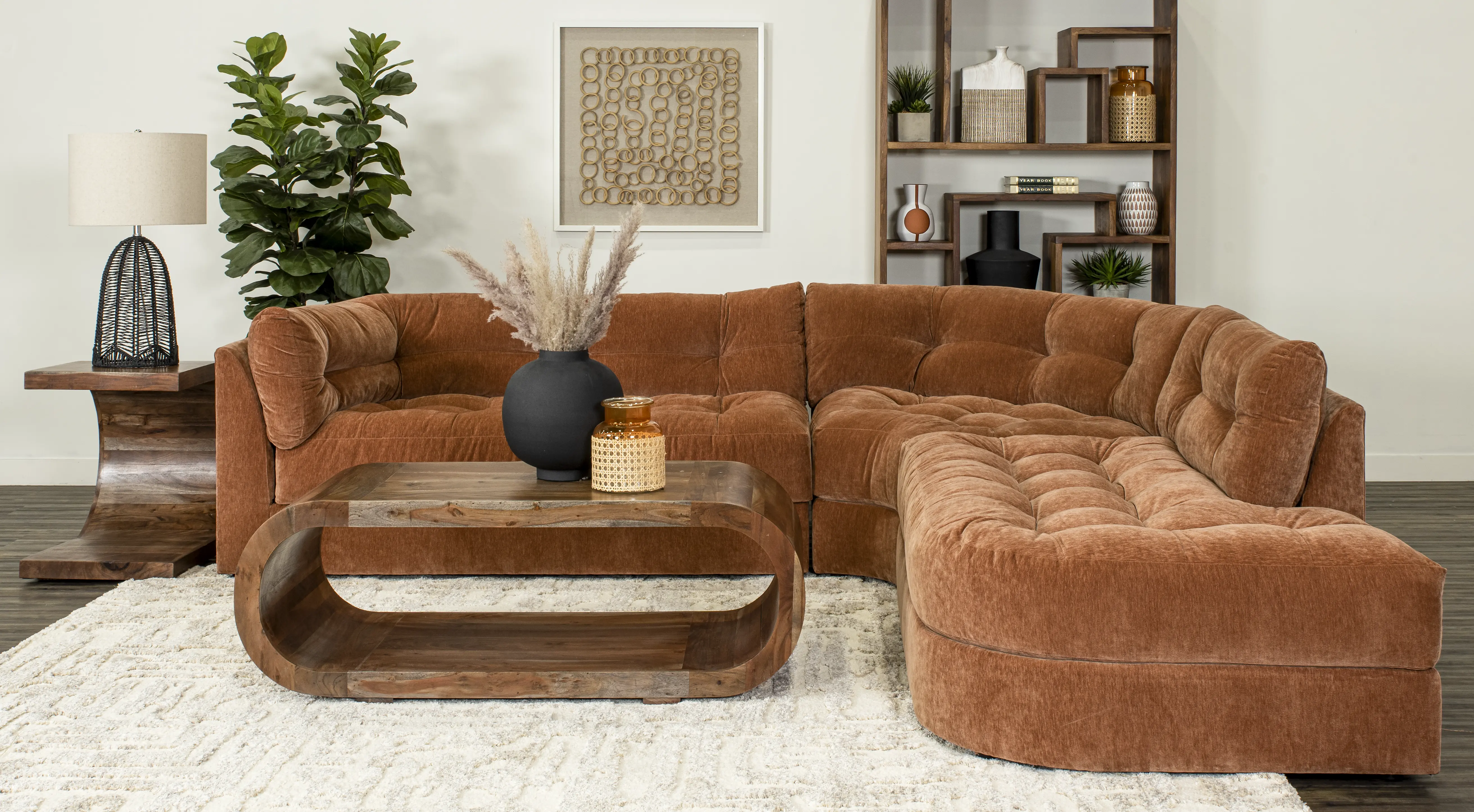 Juniper Ginger Orange 3-Piece Sectional-2