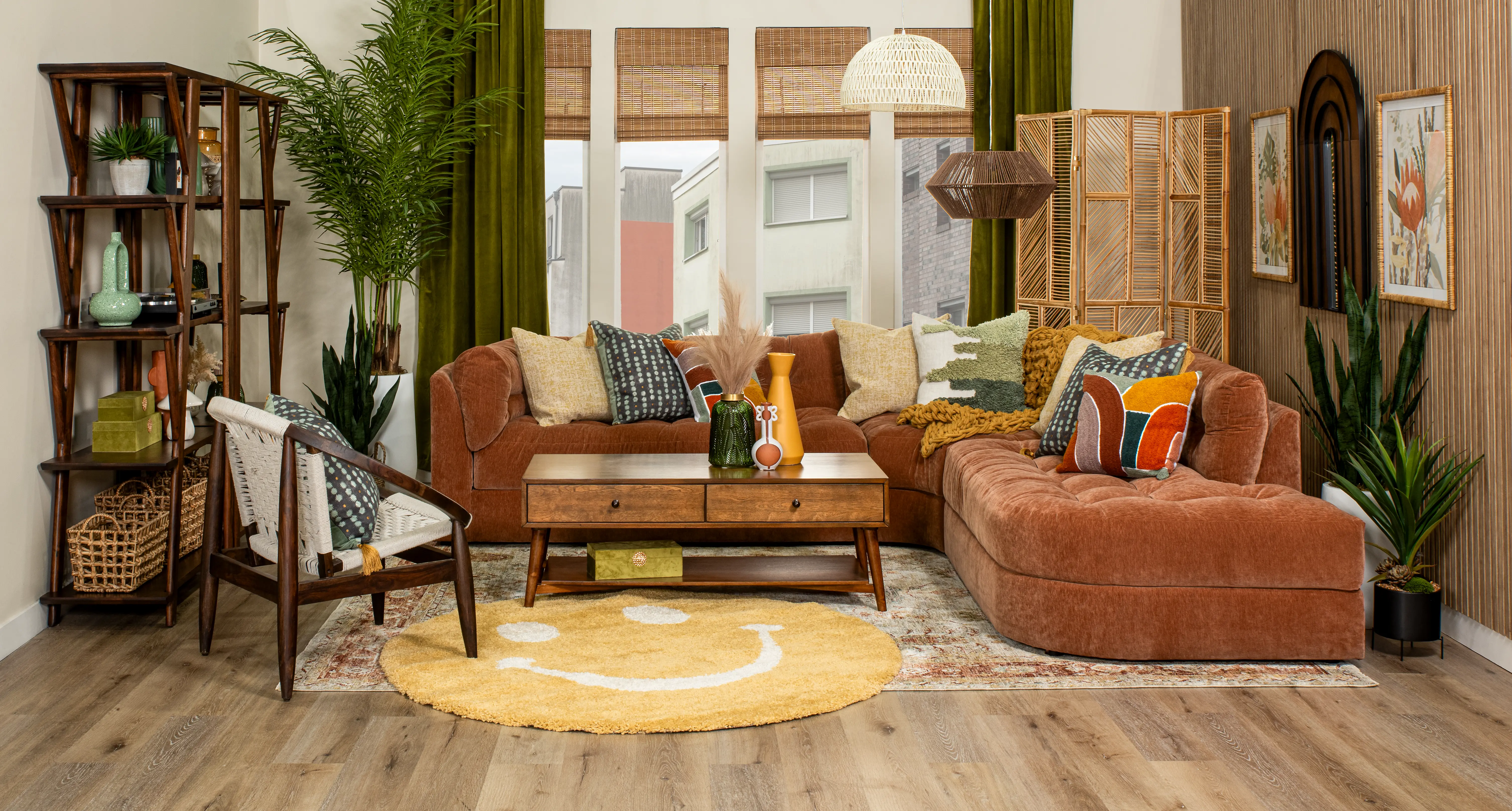 Juniper Ginger Orange 3-Piece Sectional-9